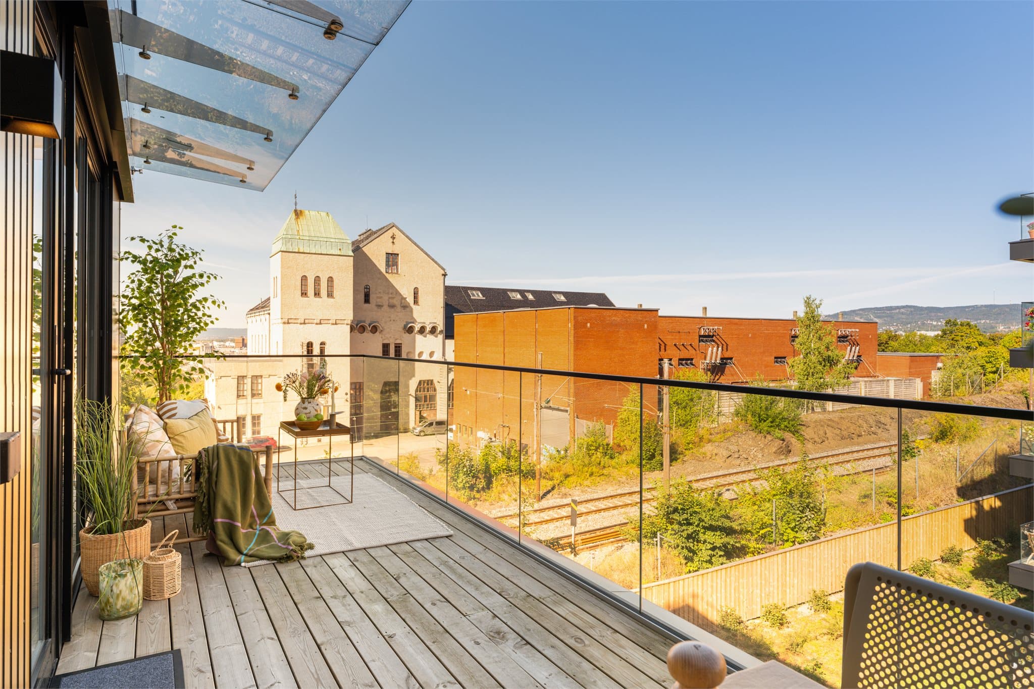 Leiligheten har to flotte balkonger på til sammen 26 m².