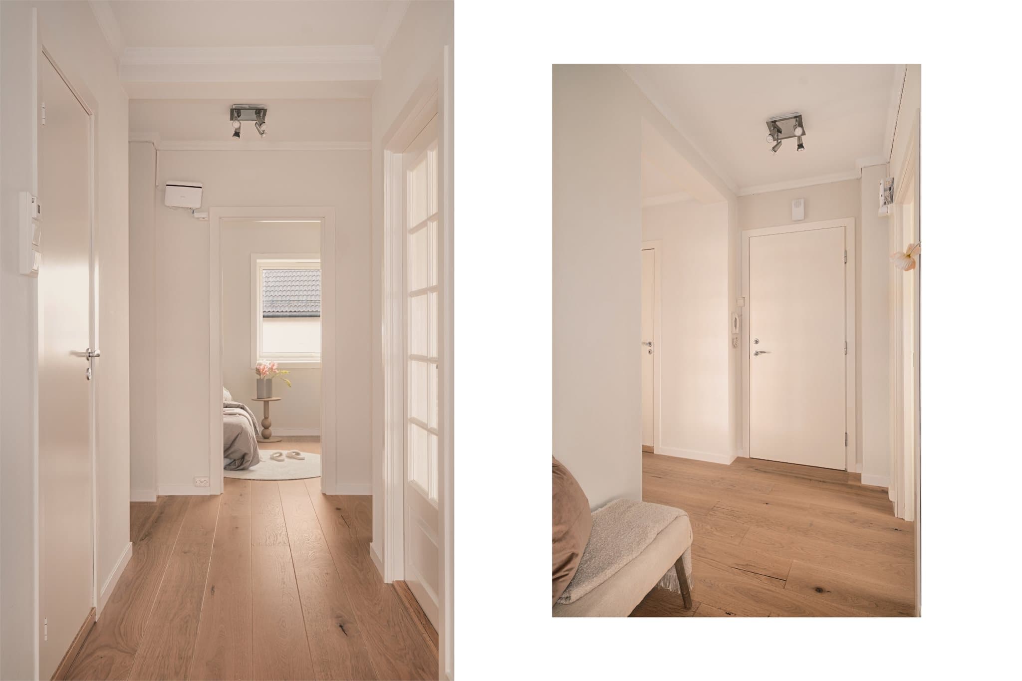 - Du blir ønsket velkommen hjem til en lys og innbydende entré/gang som måler 6,3m² -