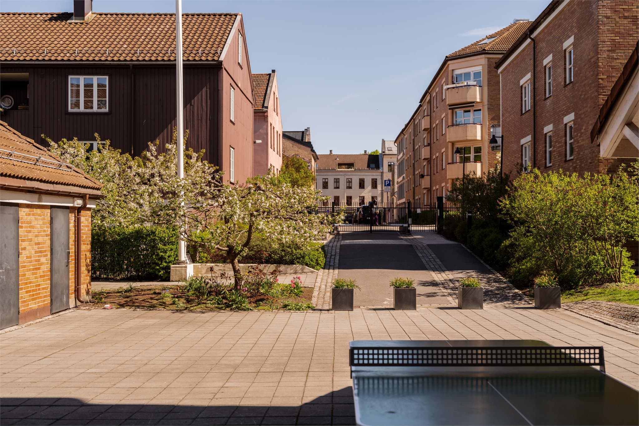 Fellesarealene er utstyrt med blant annet bordtennisbord for beboerne.