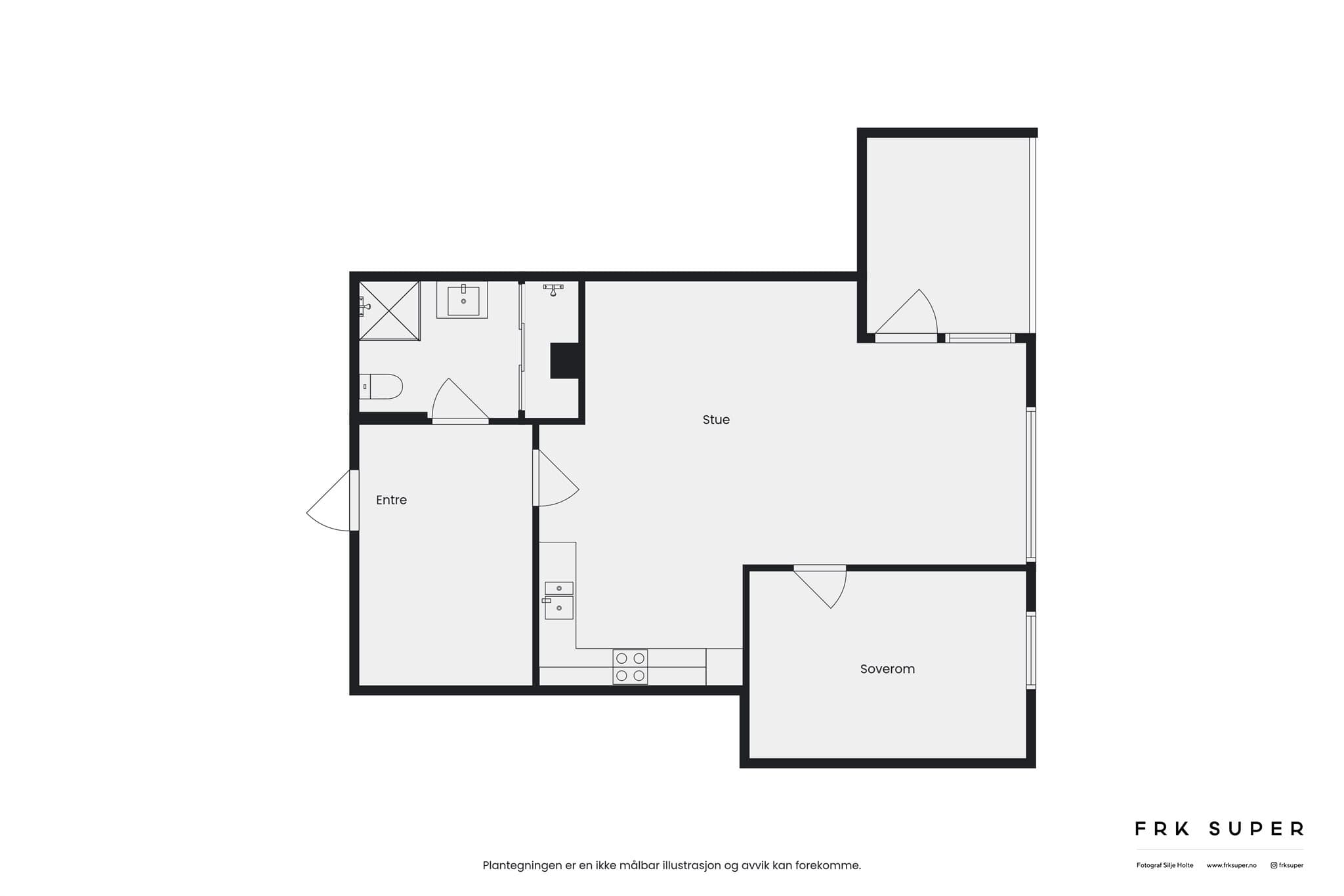 - Leilighetens planløsning -