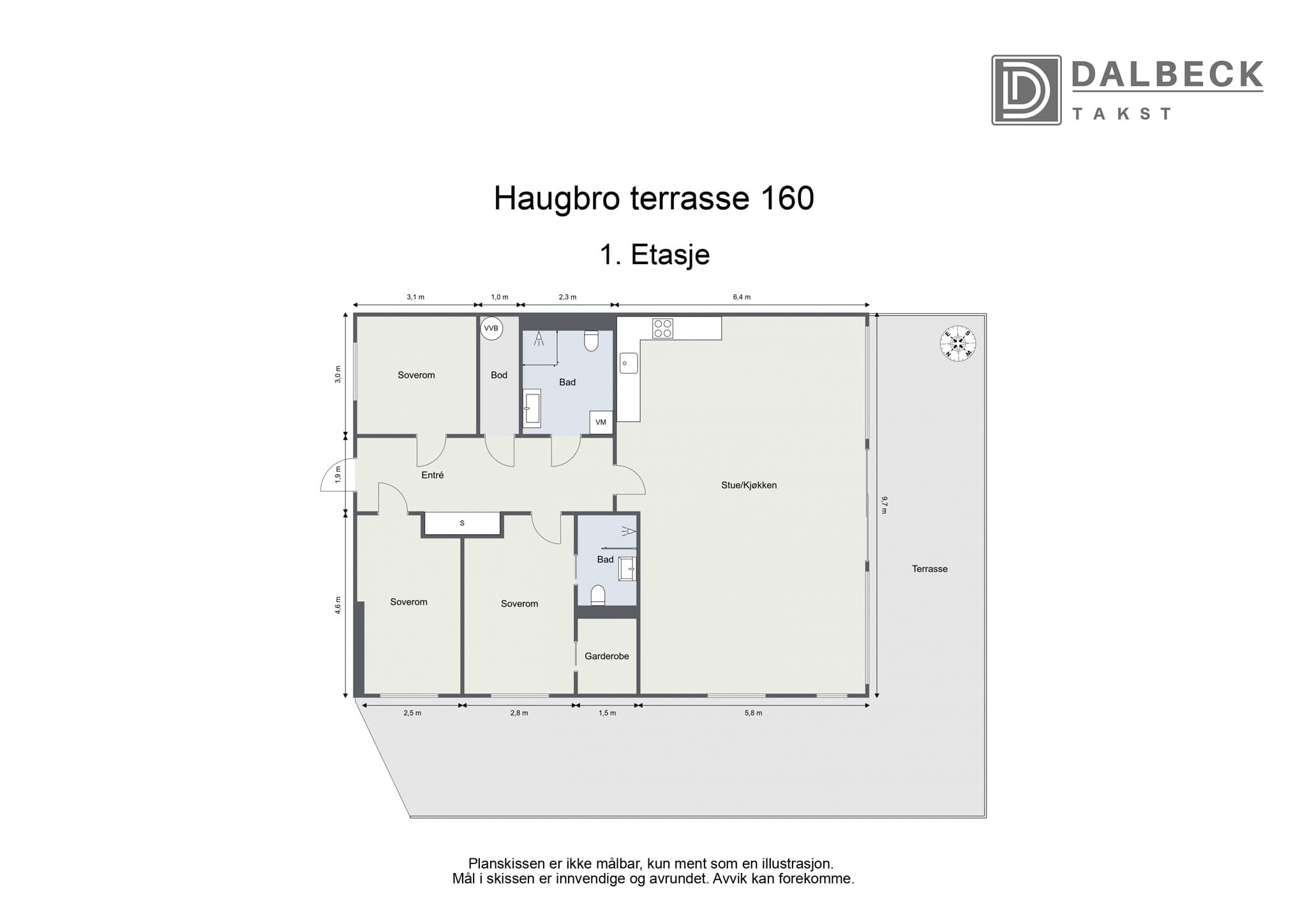 I tillegg har leiligheten parkeringsplass i garasjekjeller og en kjellerbod.