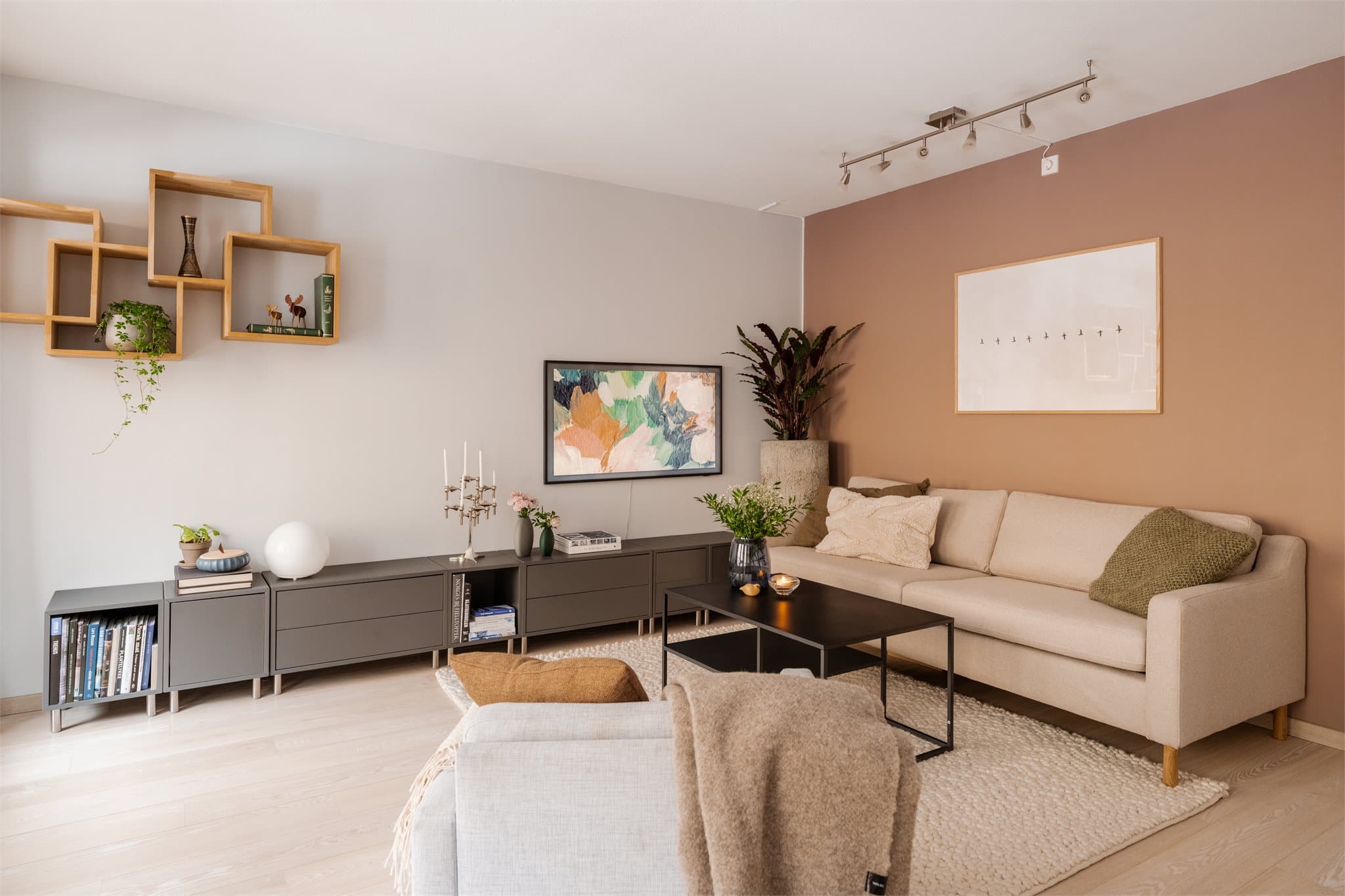 Her er det gode møbleringsmuligheter med naturlig soneinndeling.