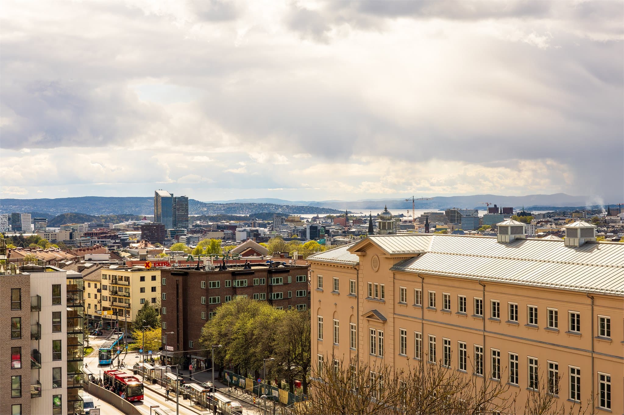 Her har du god utsikt utover hele byen.