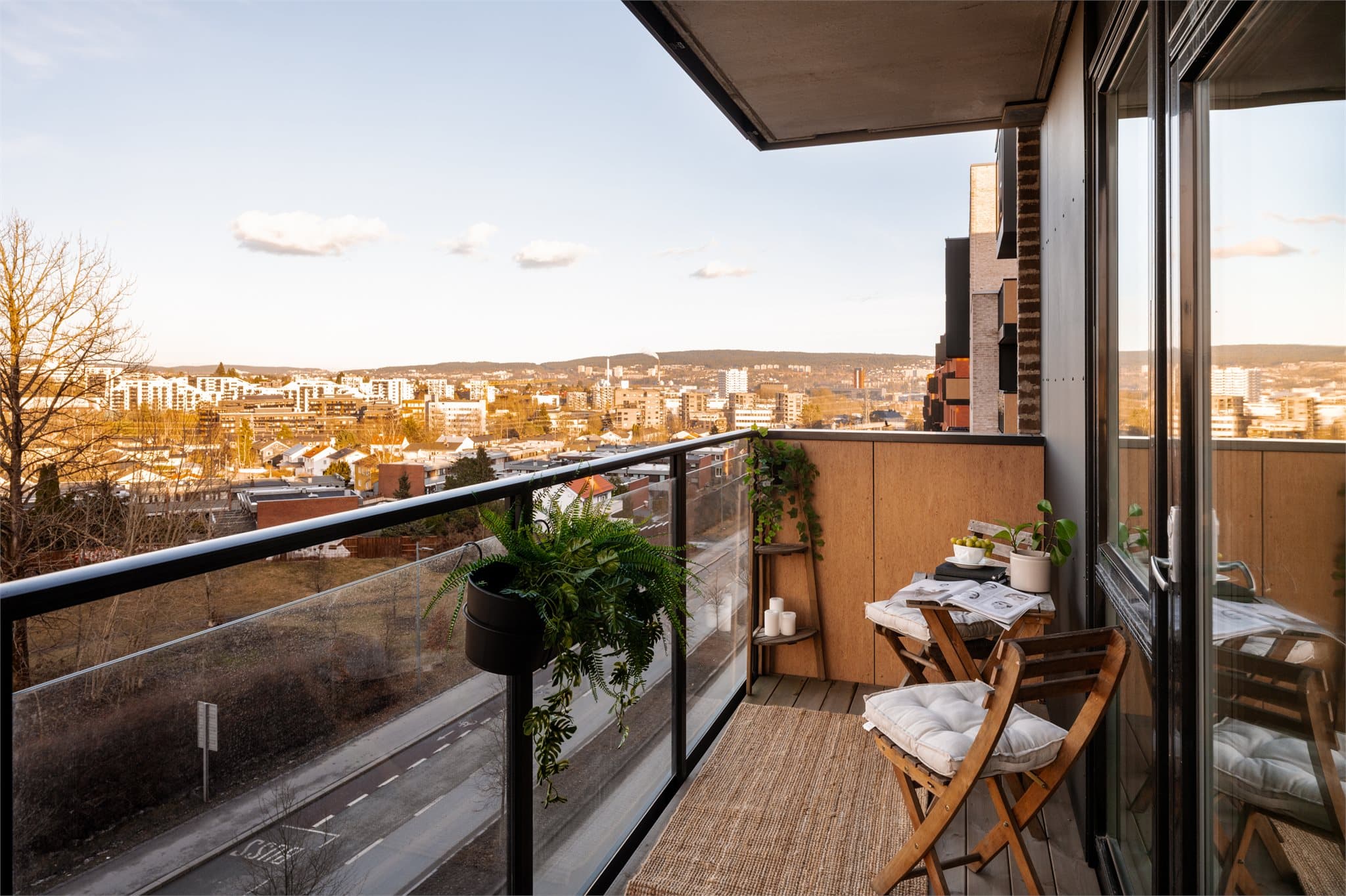 Her har du morgensolen, perfekt for morgenkaffen.