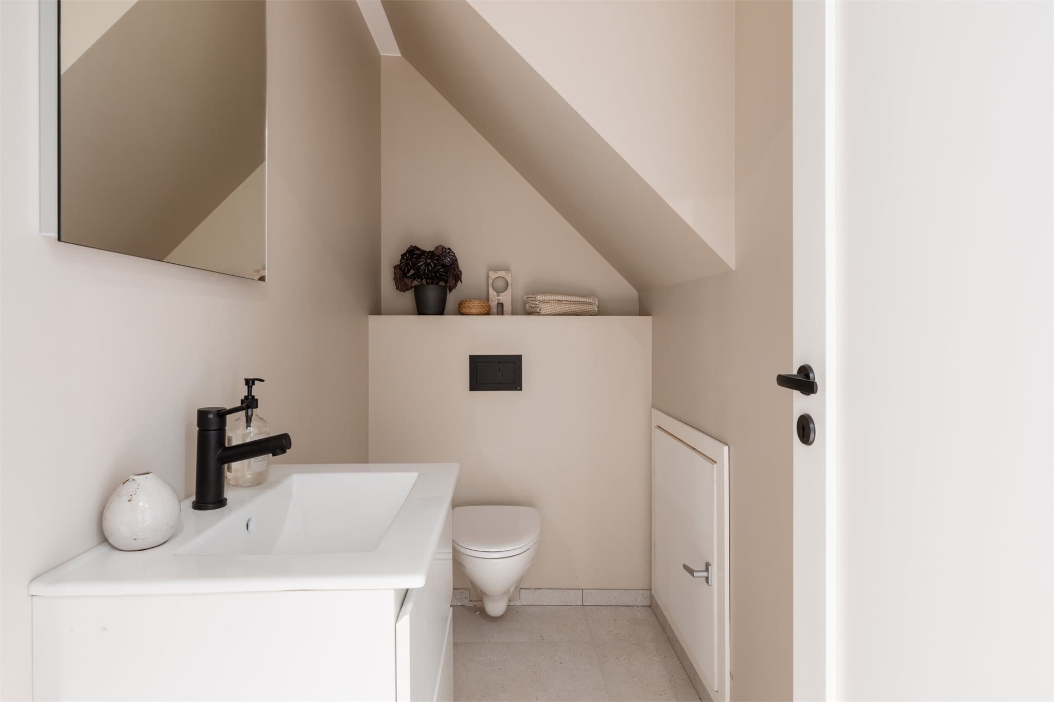 Praktisk gjestetoalett.