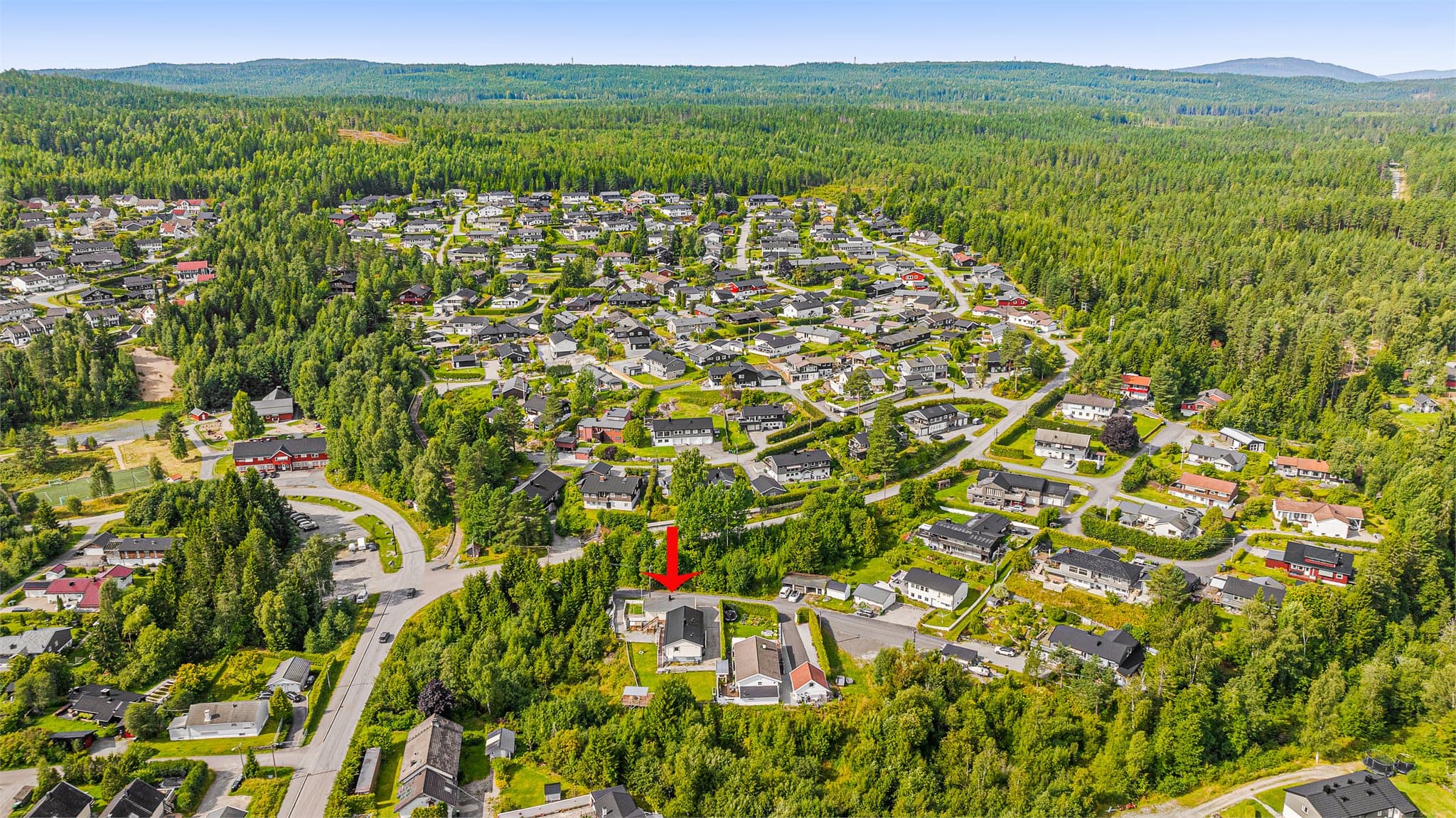 Grønlund er et attraktivt boligfelt langs Romeriksåsen i Gjerdrum.