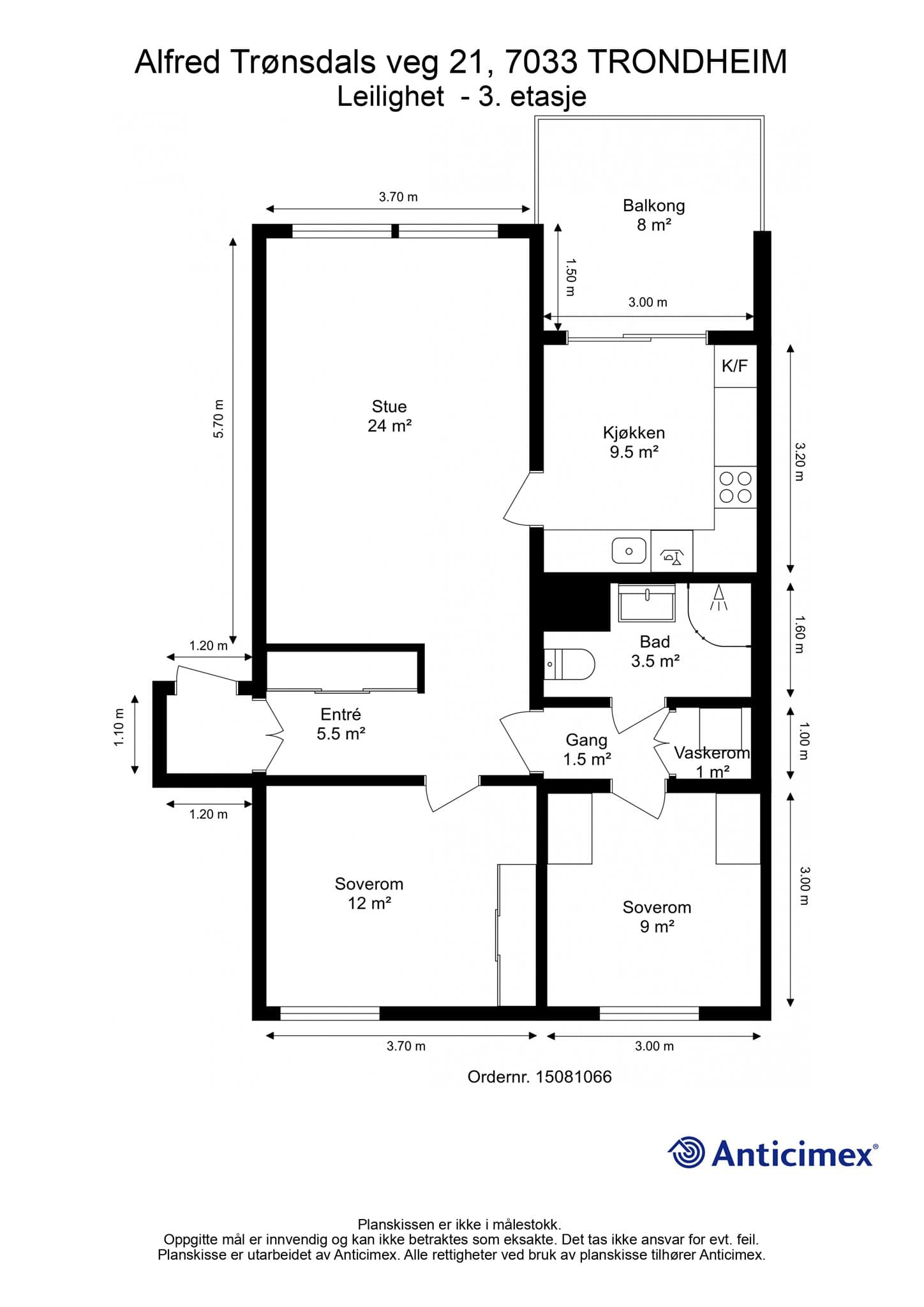 Plantegning - 3. etasje