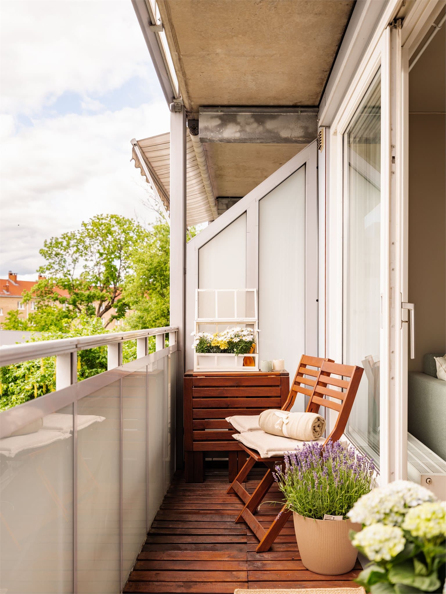 Lys og innbydende 2-roms leilighet med vestvendt balkong på 5,4 m².