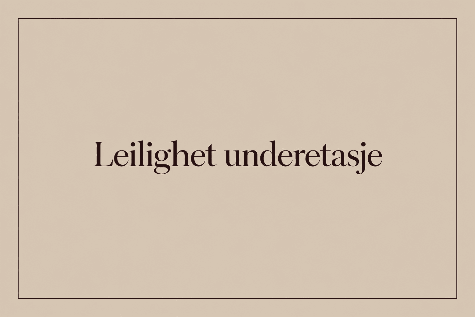 - Plantegning utleiedel -