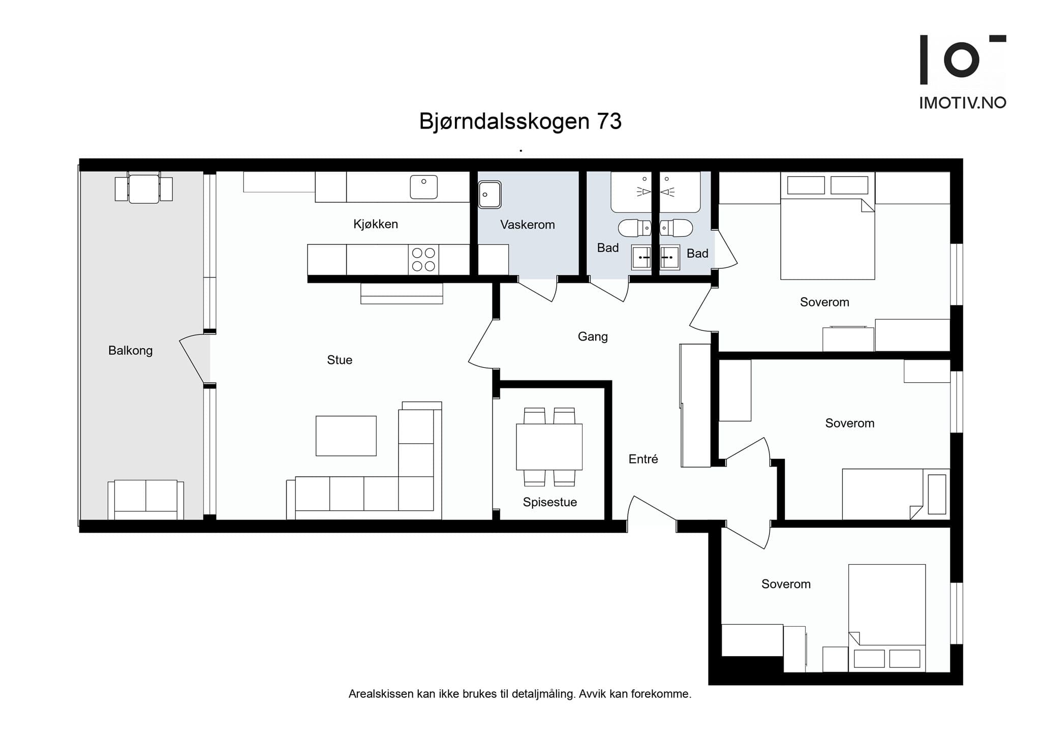 - Leilighetens planløsning -