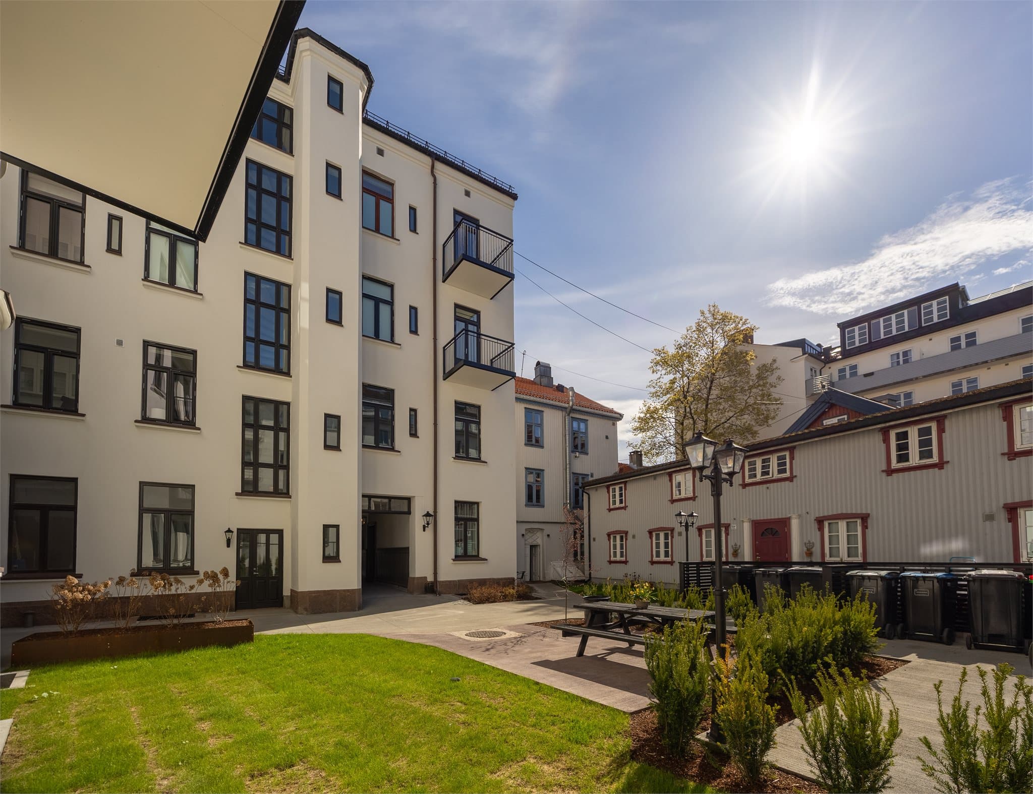 Tilgang på felles bakgård.