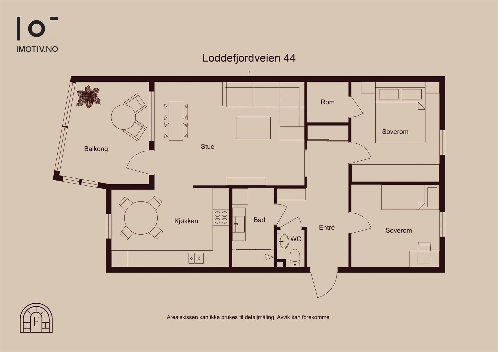 Leilighetens planløsning