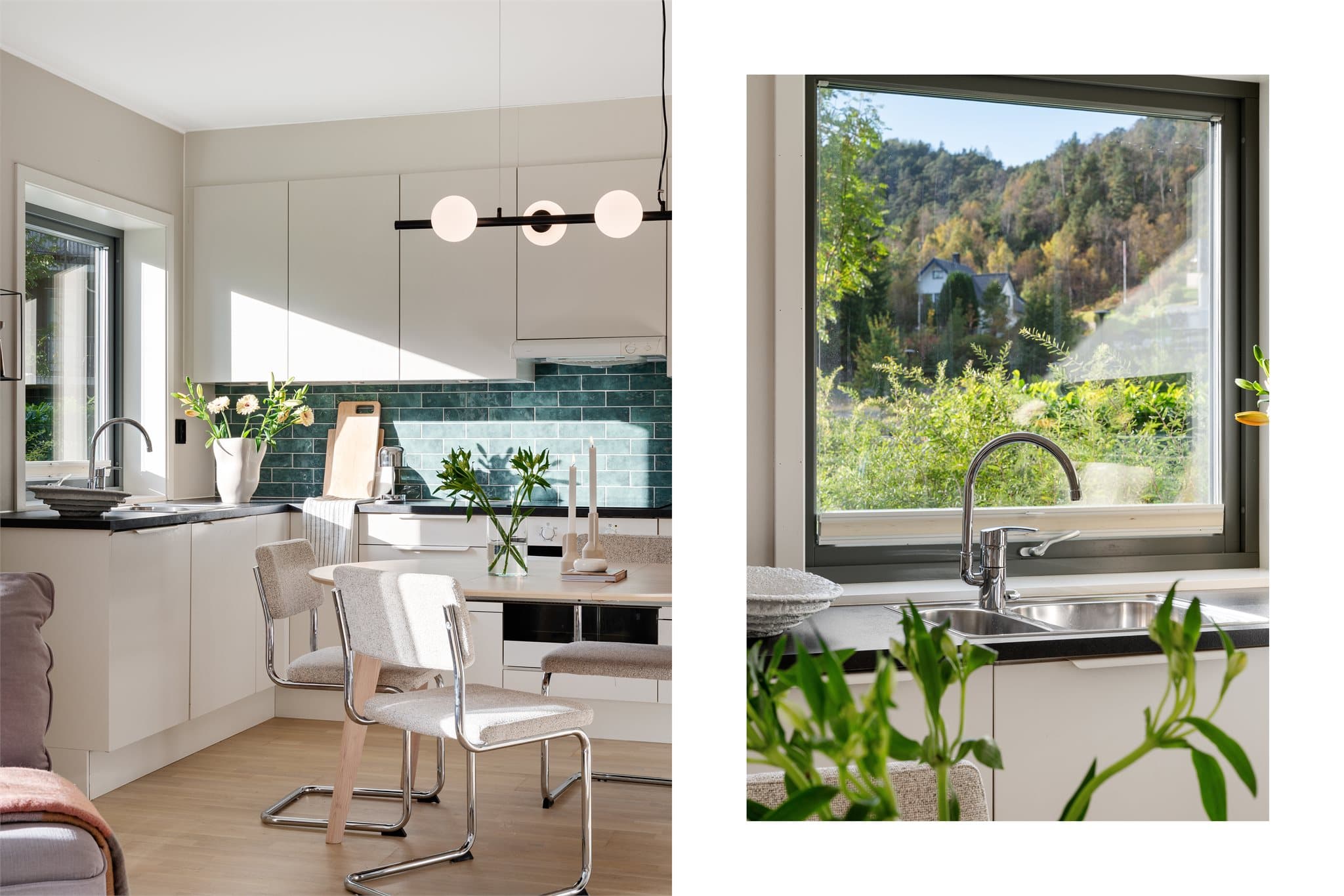 - Ny eier får gleden av integrert induksjonsplatetopp, stekeovn, kombiskap (kjøl/frys) og oppvaskmaskin -