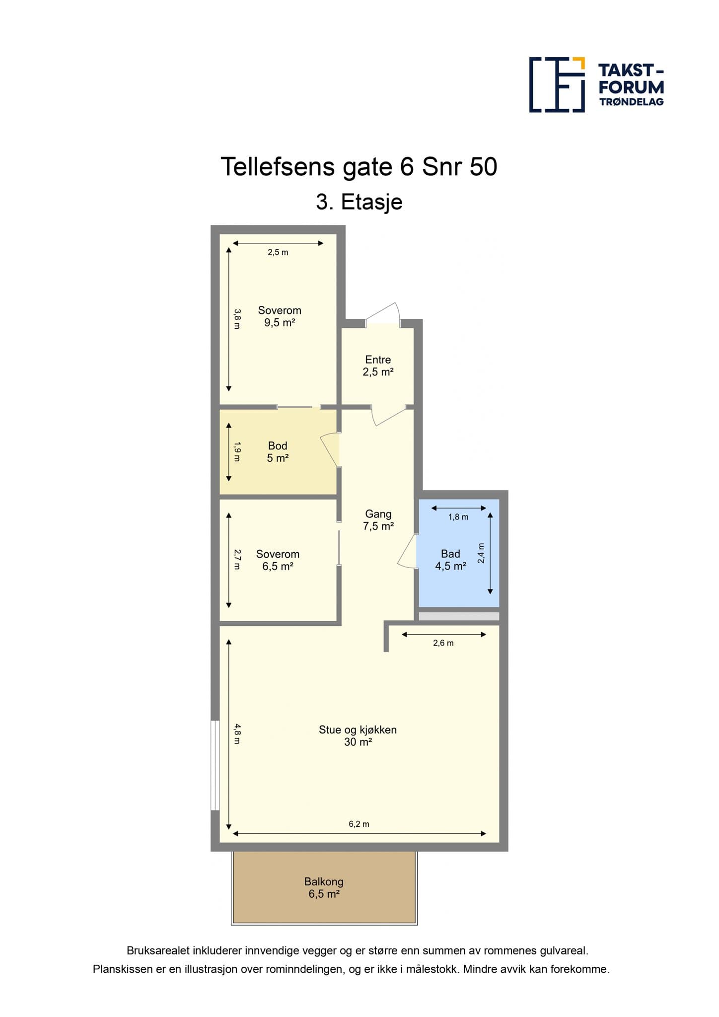Plantegning - 3. etasje