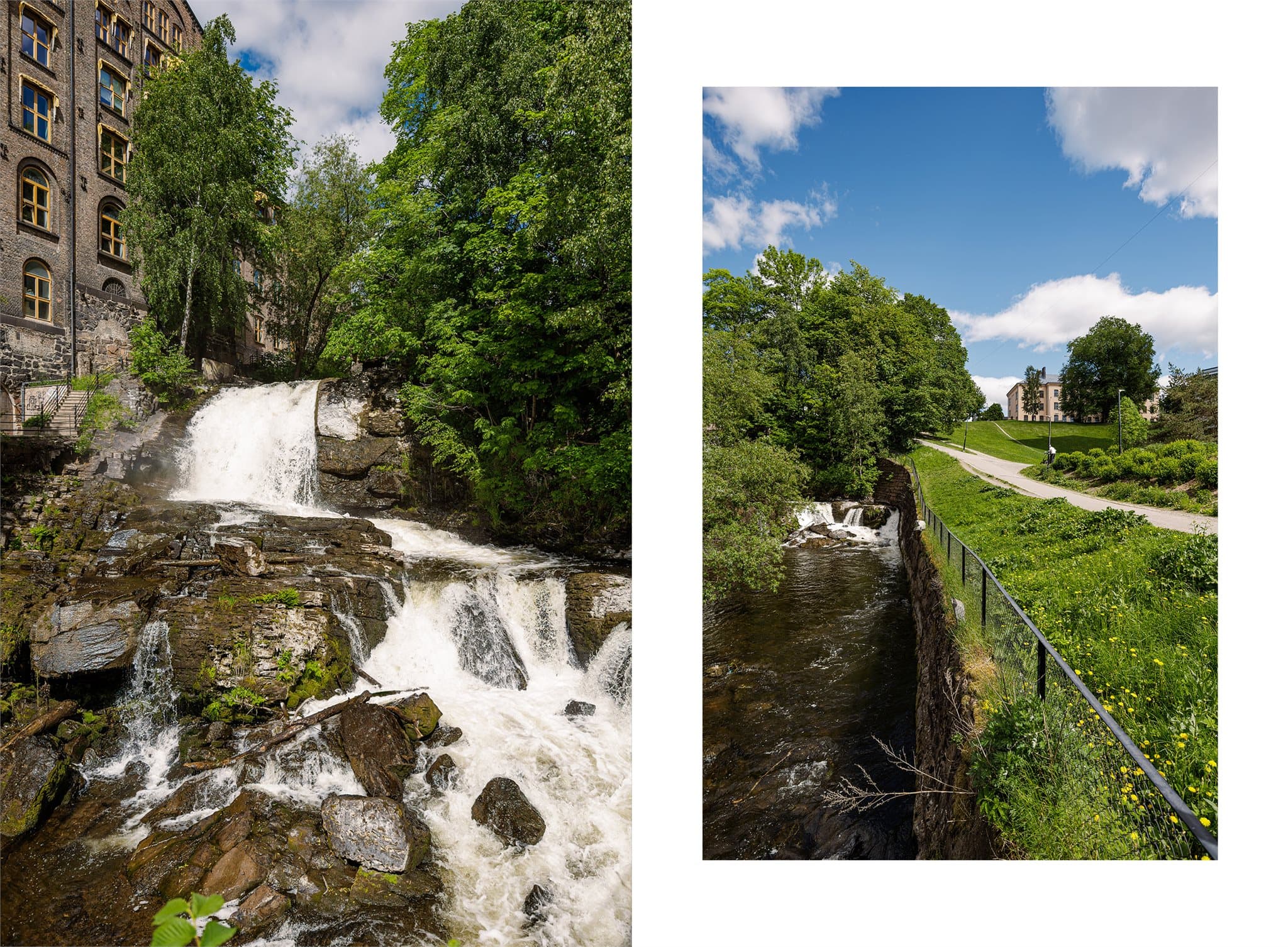 Akerselva byr på en grønn og rolig oase midt i byen, med fine turstier, fossefall og en naturlig pause fra det urbane livet.