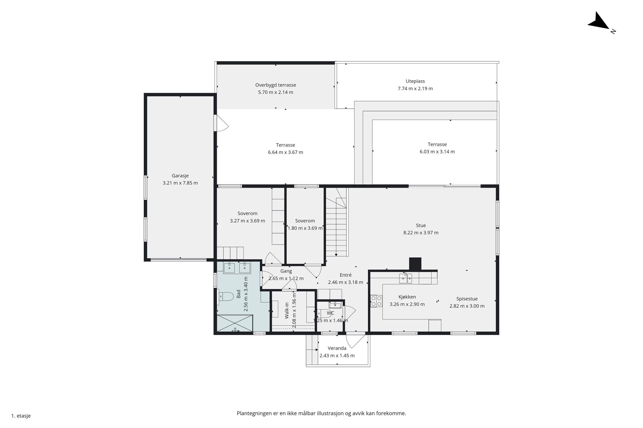 Plantegning 1.etasje.