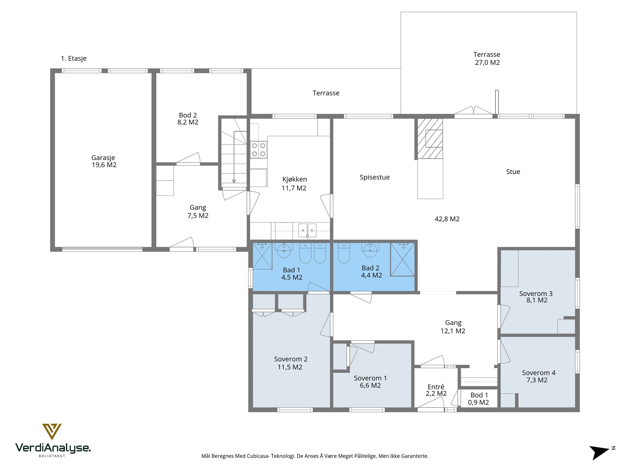 Plantegning - 1. etasje.