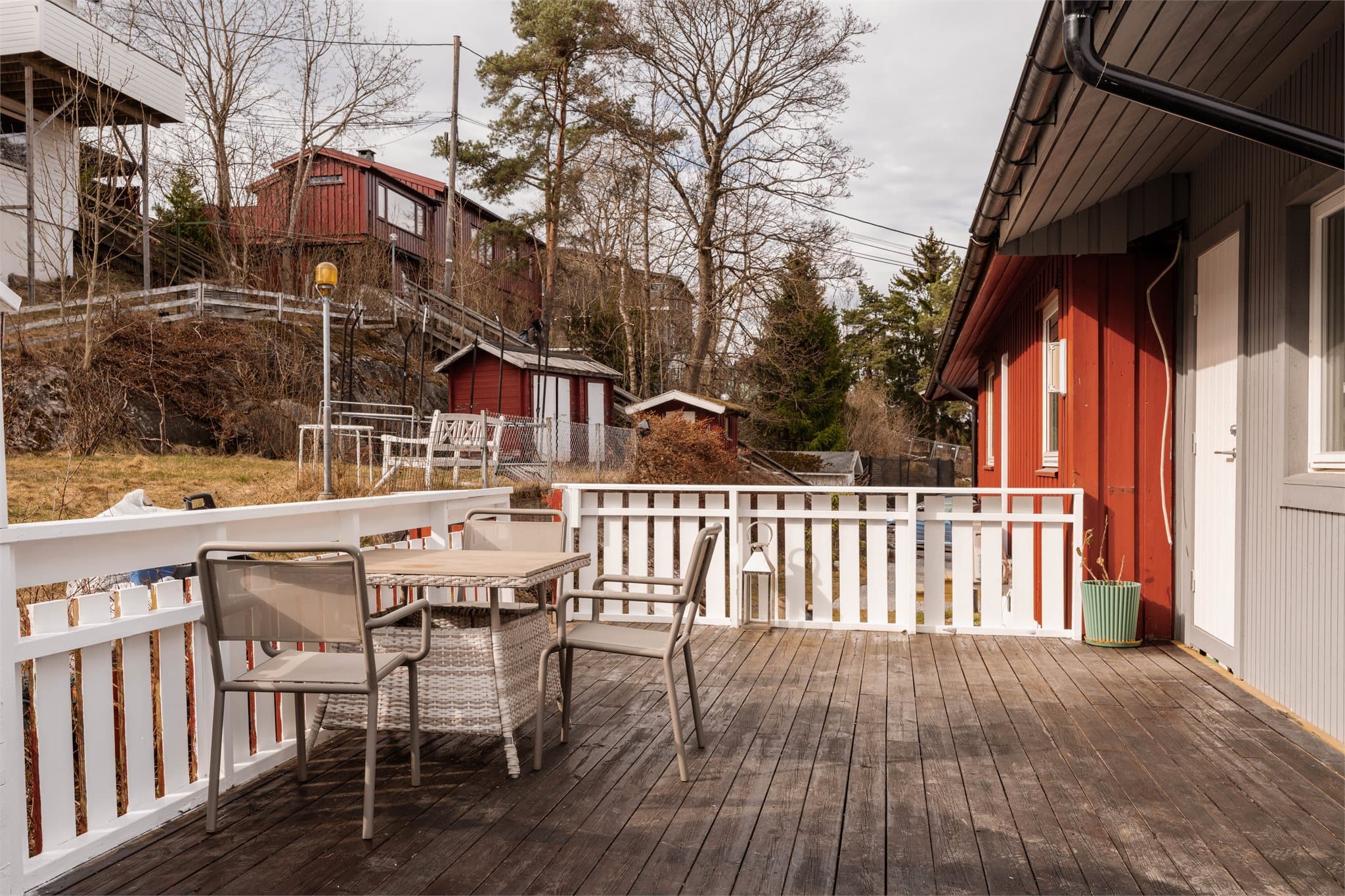 En skjermet og fin uteplass.