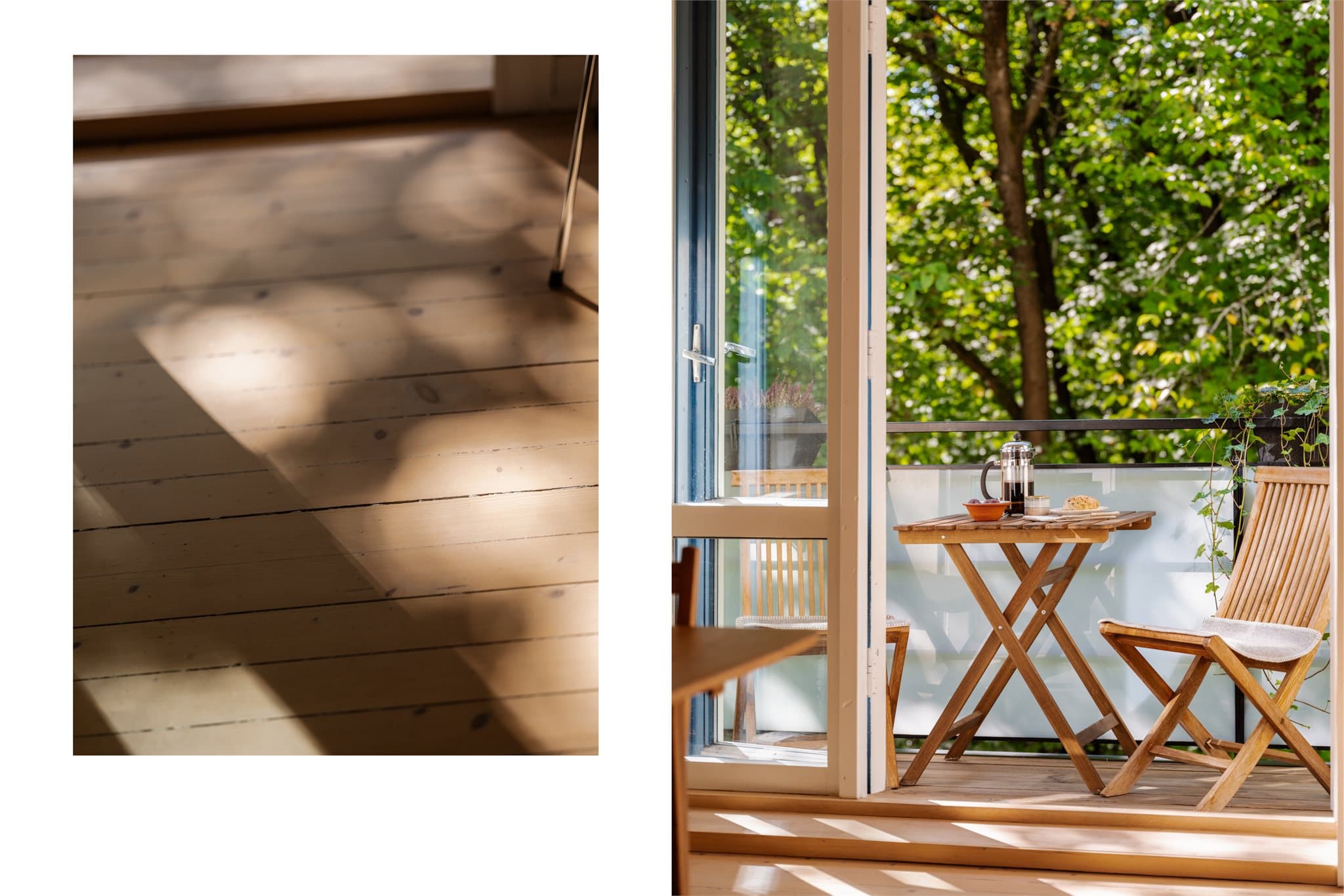 Leiligheten har en sørvestvendt balkong på ca. 4,5 m² med frostet glassrekkverk og skjermet utsyn.