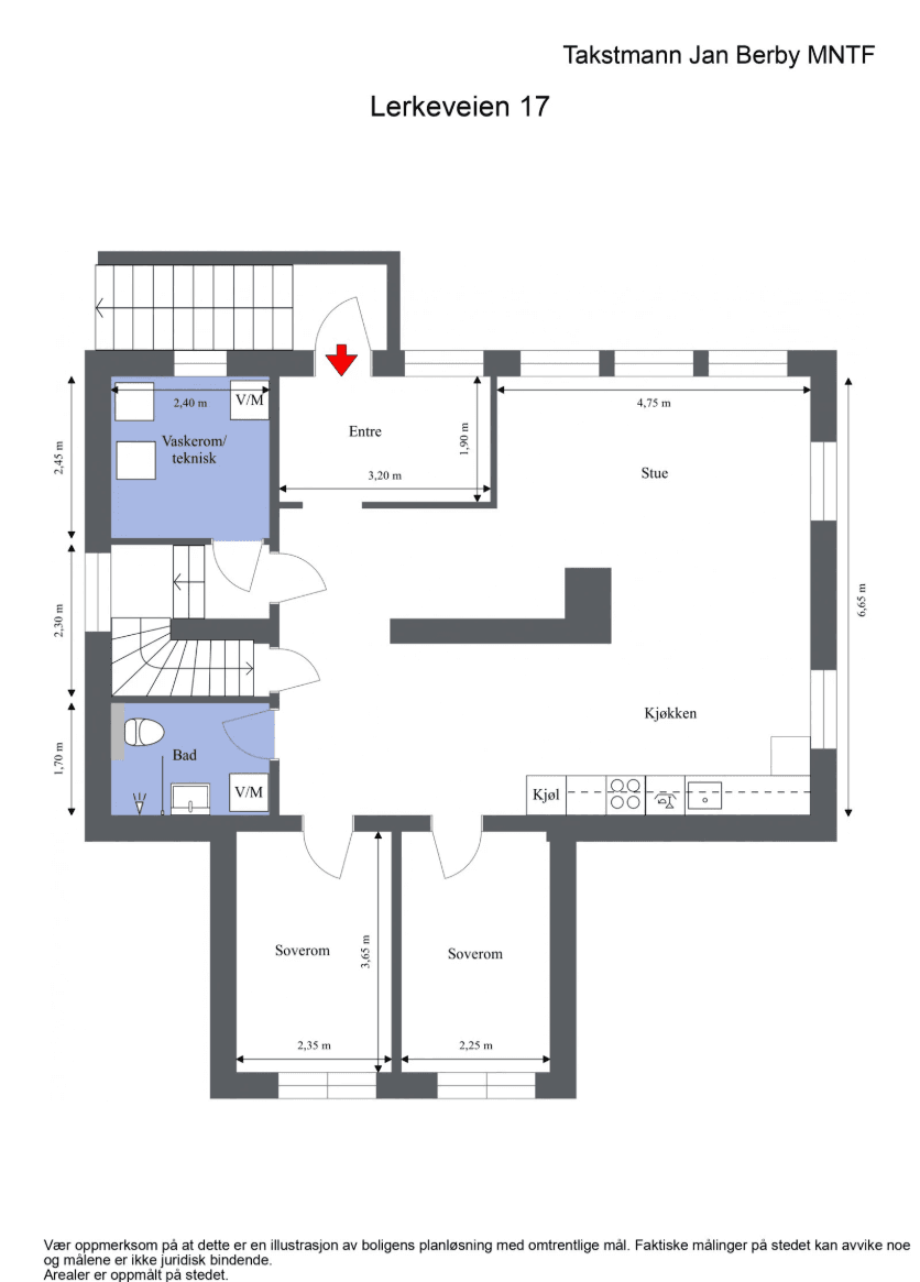 Plantegning underetasjen.