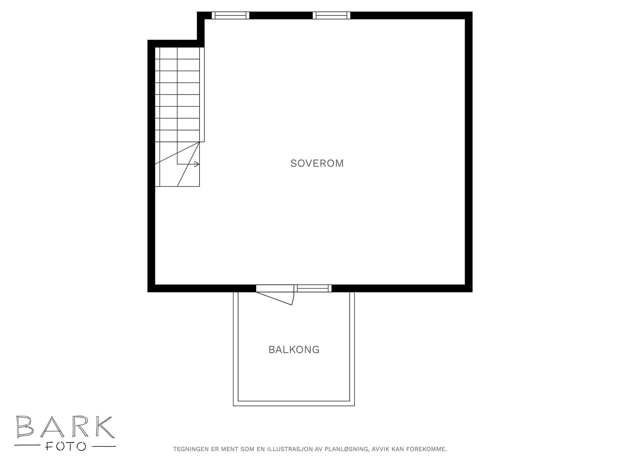 Plantegning av loftsetasjen