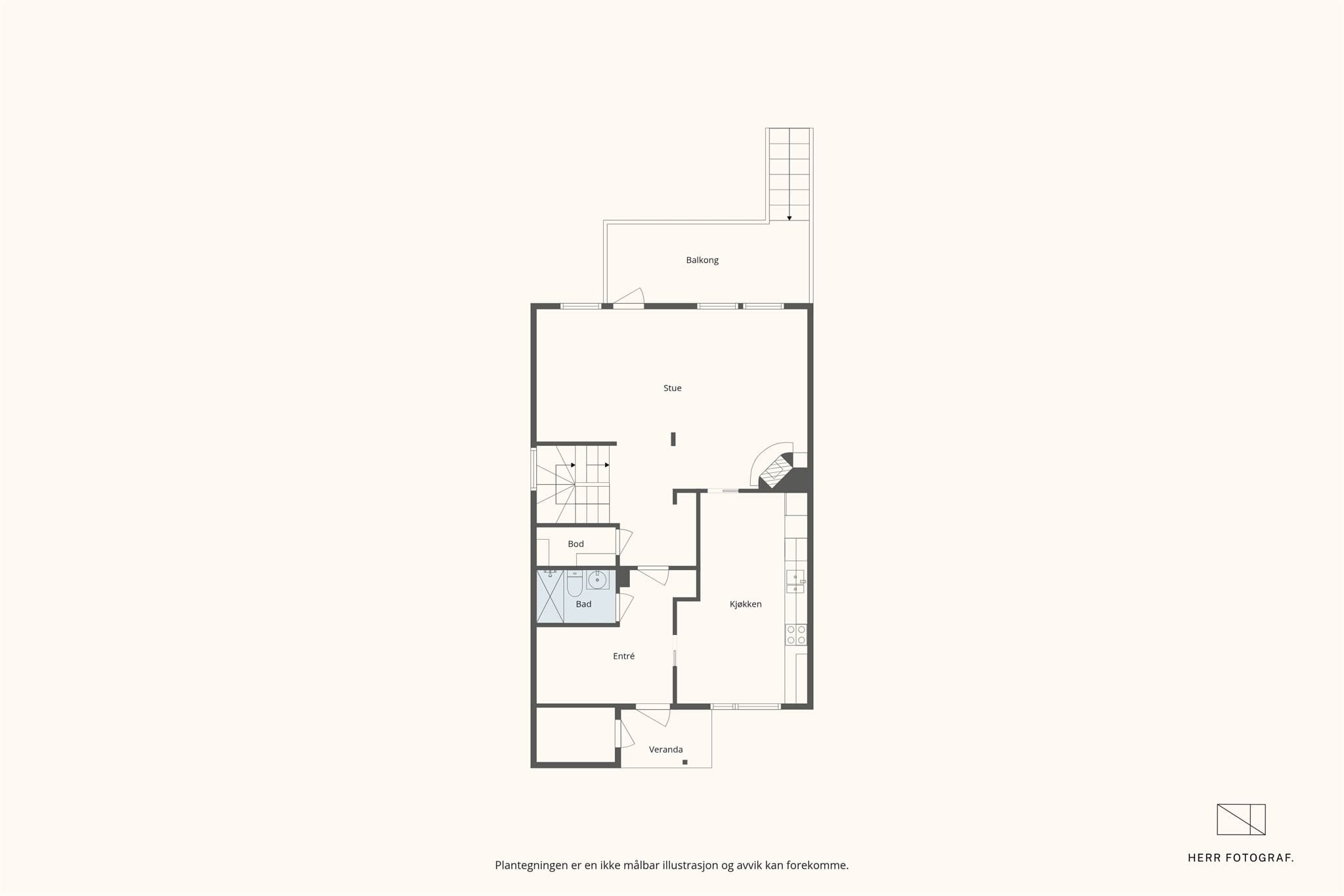 - Plantegning hovedetasje -