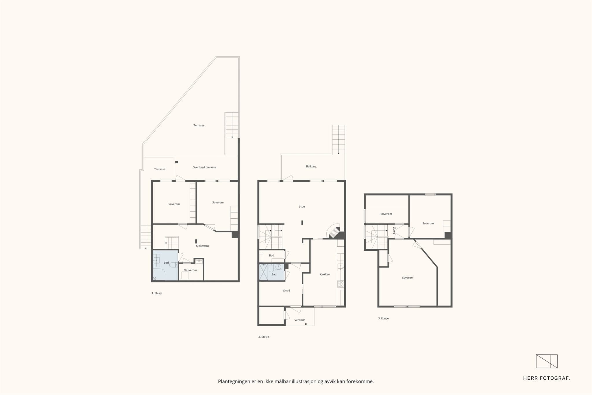 - Boligens plantegning -