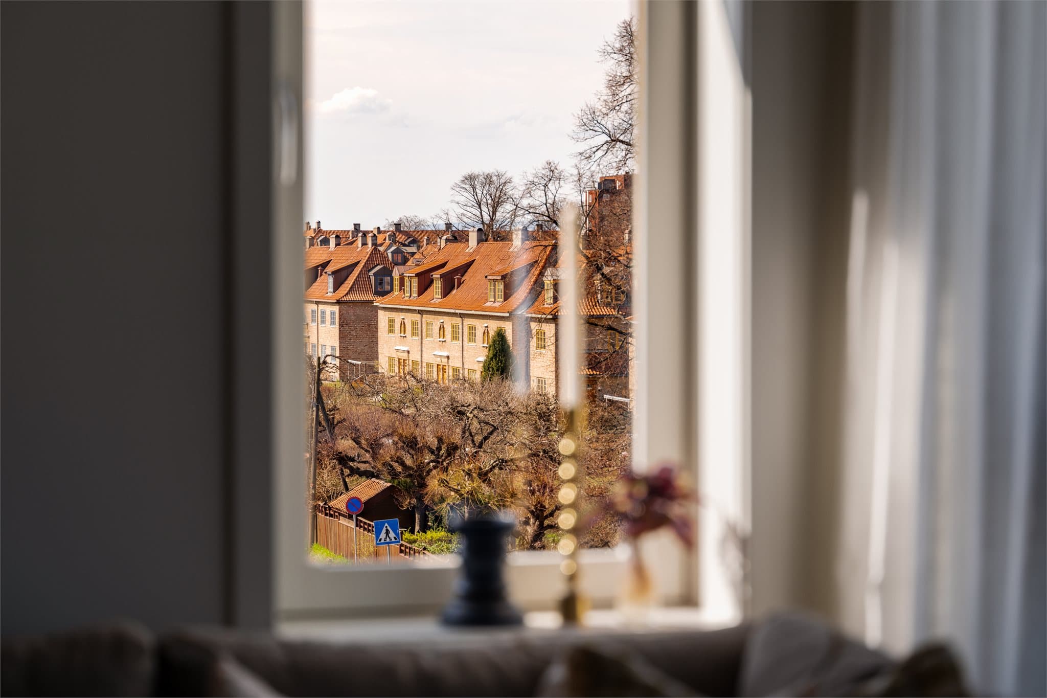 Nydelig utsikt ut over Lille Tøyen Hageby.