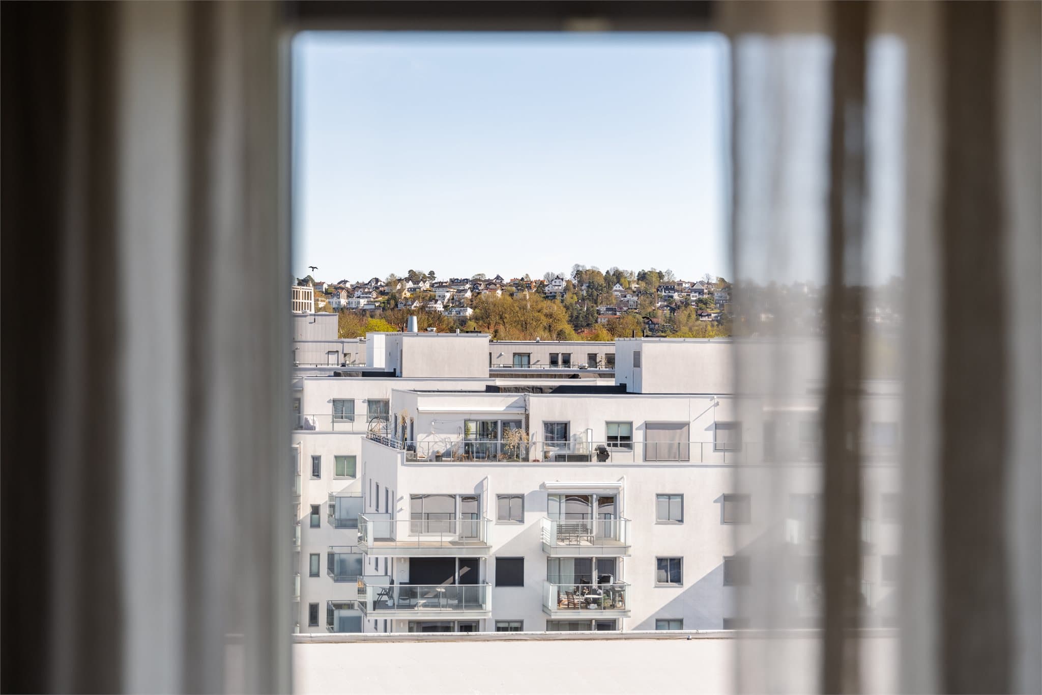 Utsikt mot grøntområde og Ekeberg.