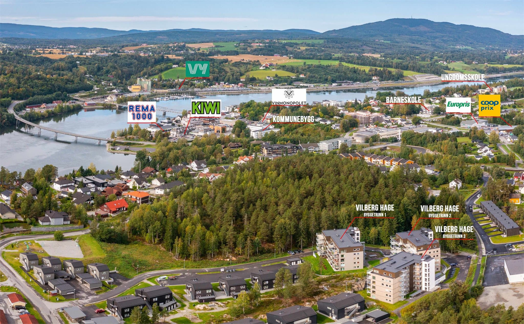 Her bor man med alt innen kort rekkevidde - servicetilbud, barnehager, skoler i alle trinn og togstasjon. Velkommen til visning!