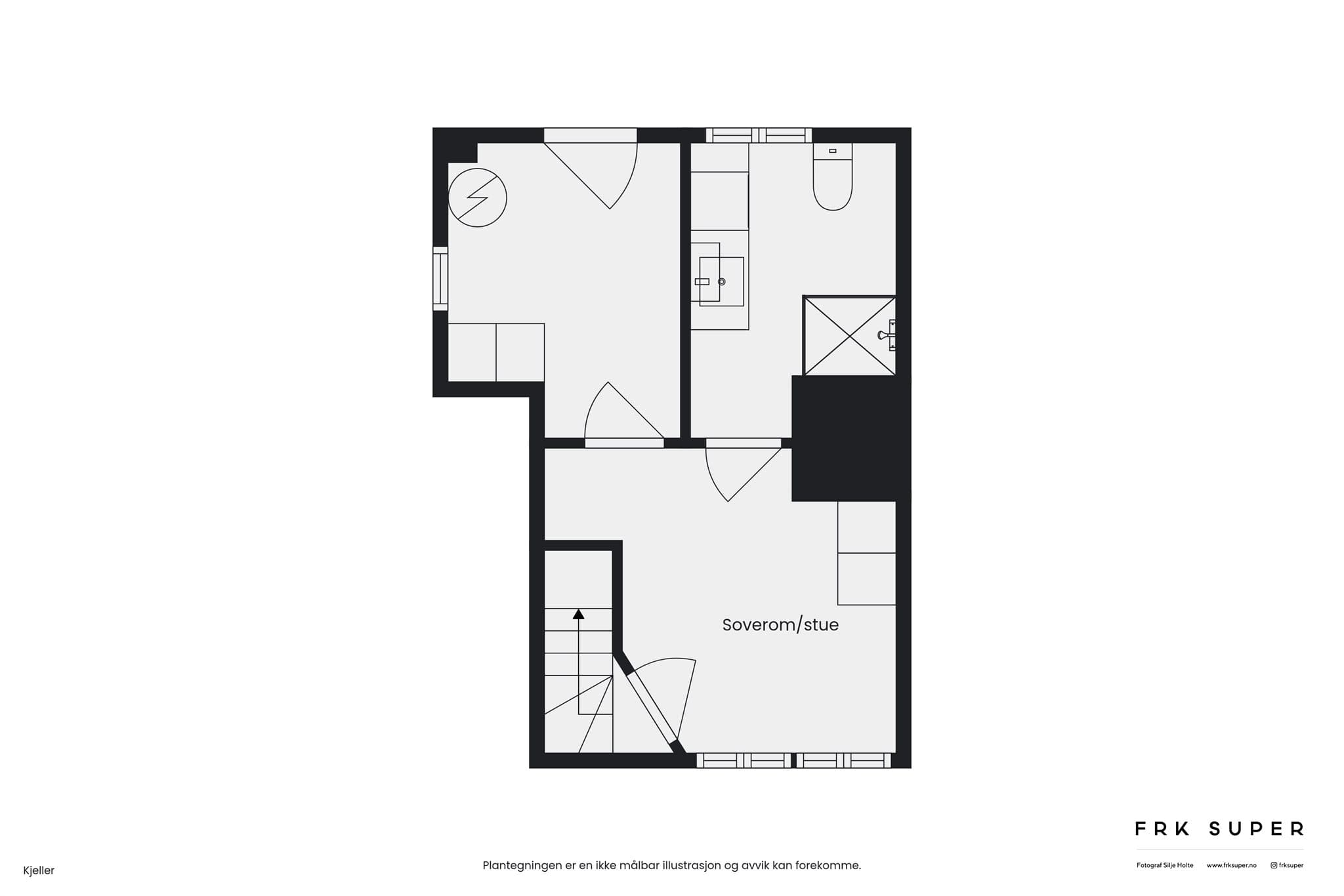 Planløsning for kjelleretasje