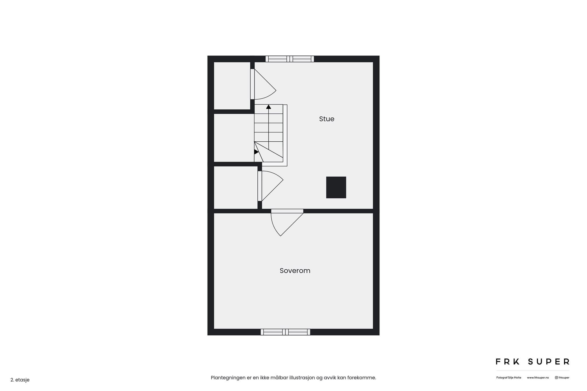 Planløsning for loftetasje