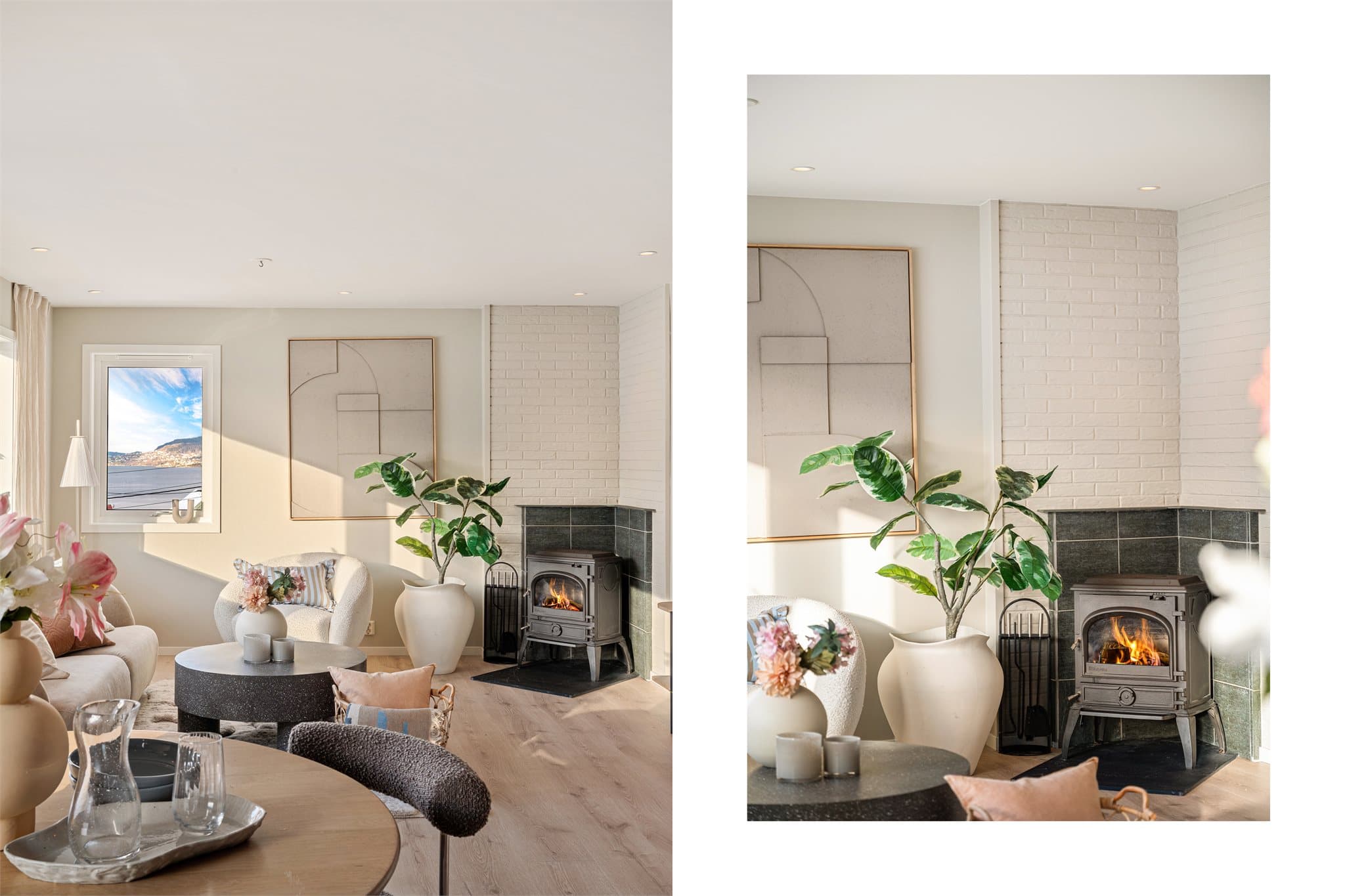 - Flott ildsted i stue til oppvarming. Bidrar til lavere strømutgifter og ekstra hygge -