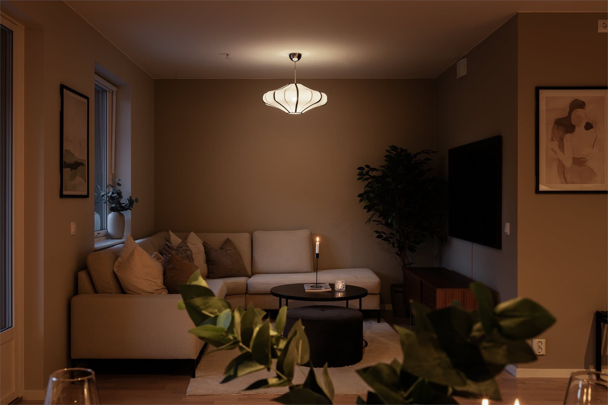 Hyggelig kveldsstemning.