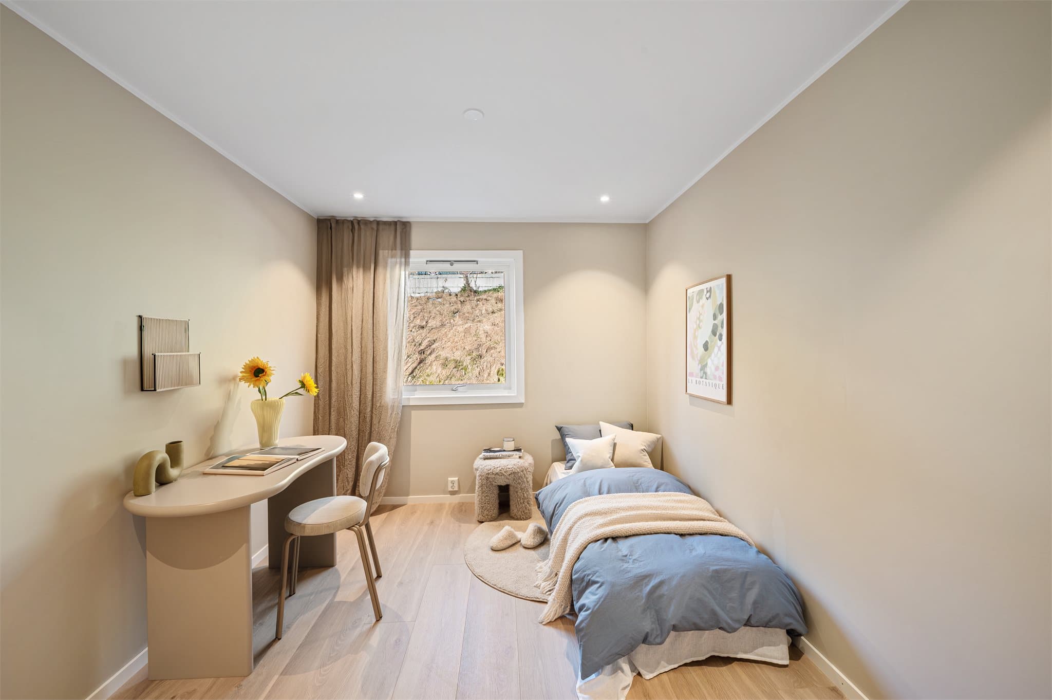 - Her og har man god plass til ønsket møblement -