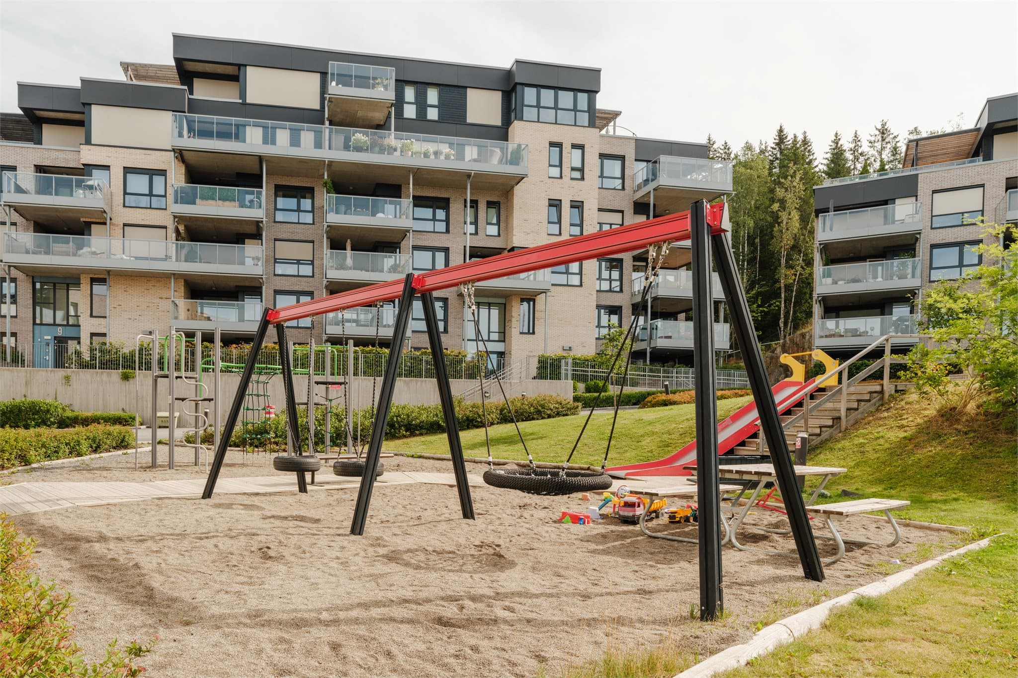Et populært sameie med flotte fellesområde som alle beboerne kan benytte.