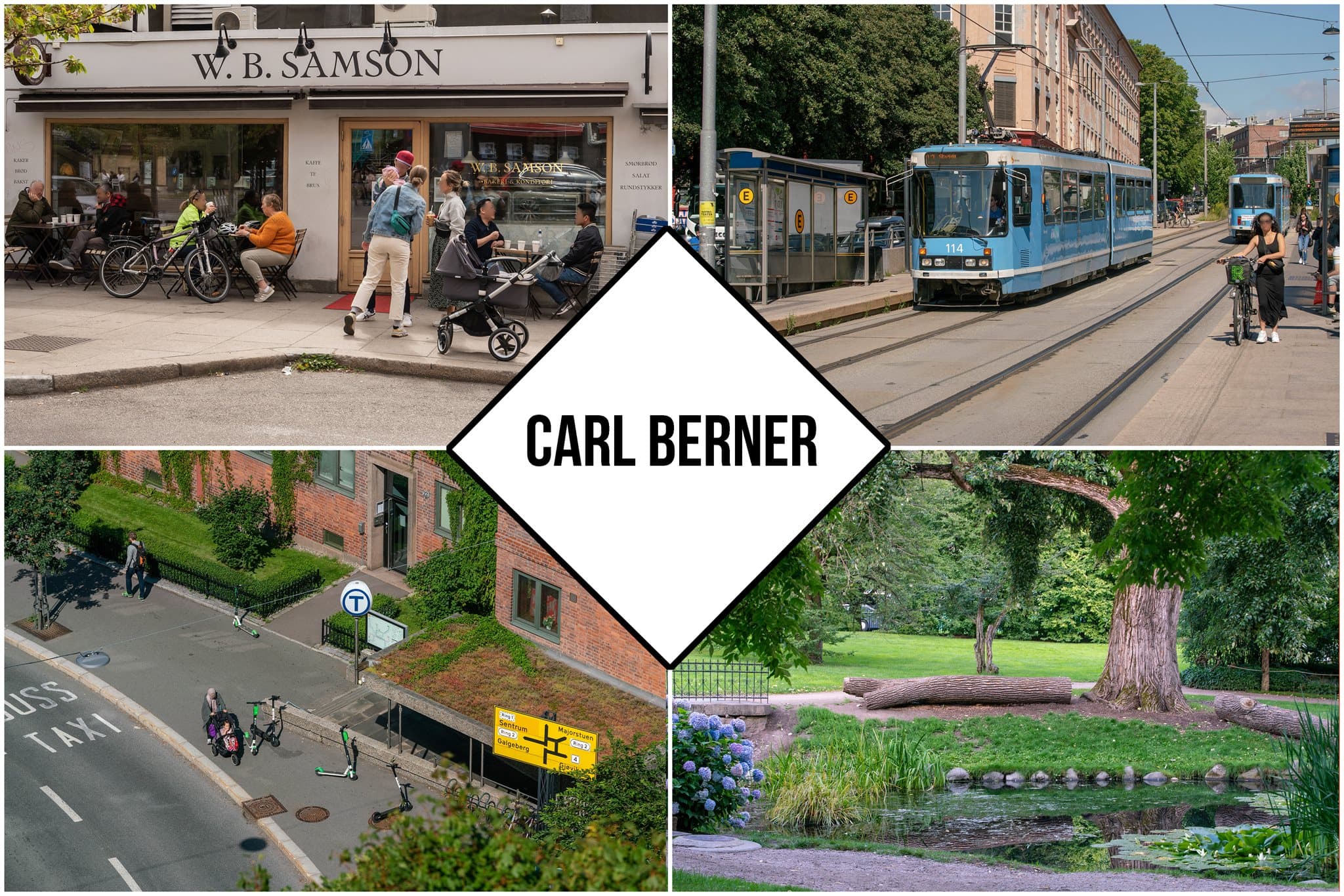 Kort vei til knutepunktet Carl Berner.