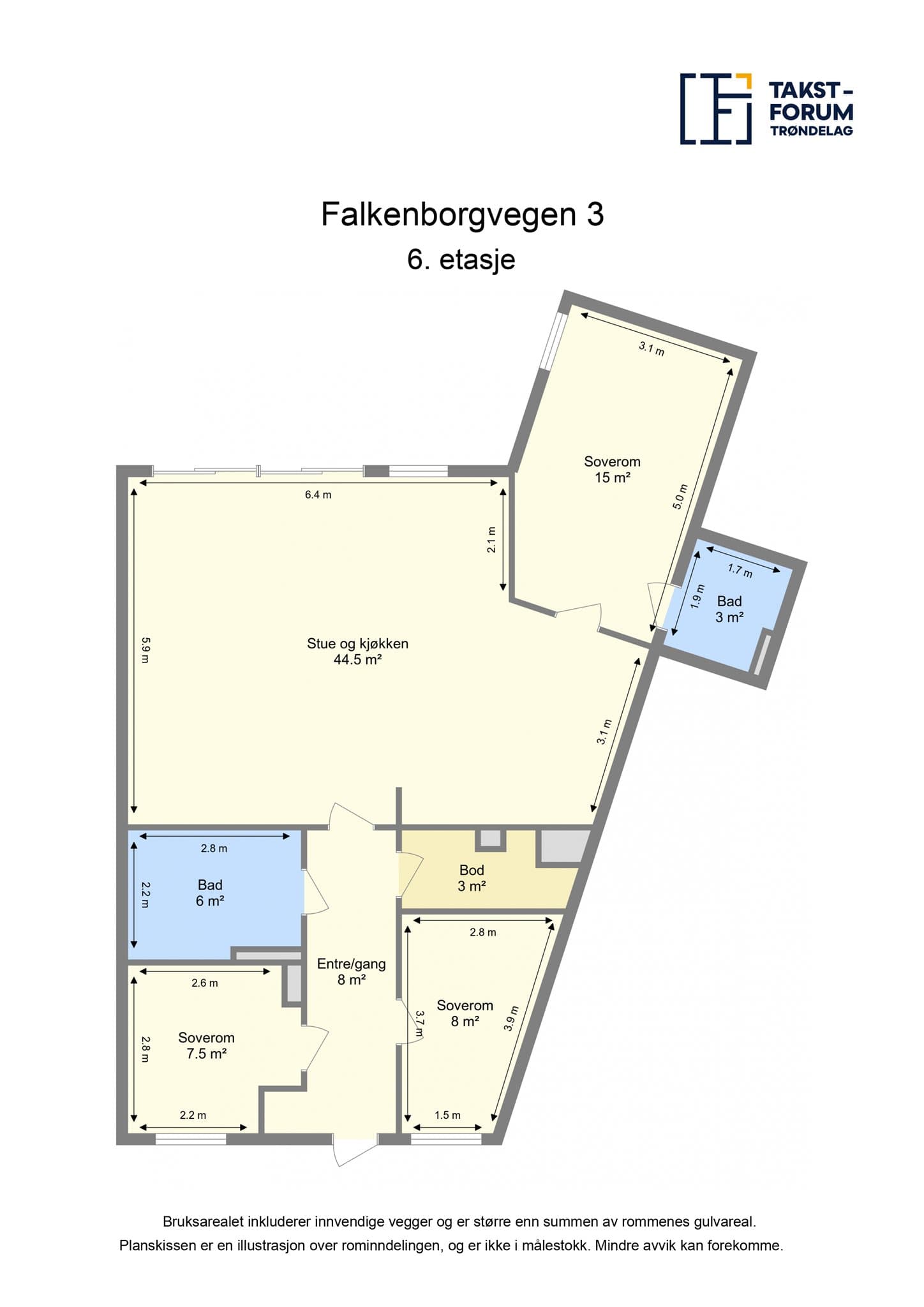 Plantegning - 6. etg