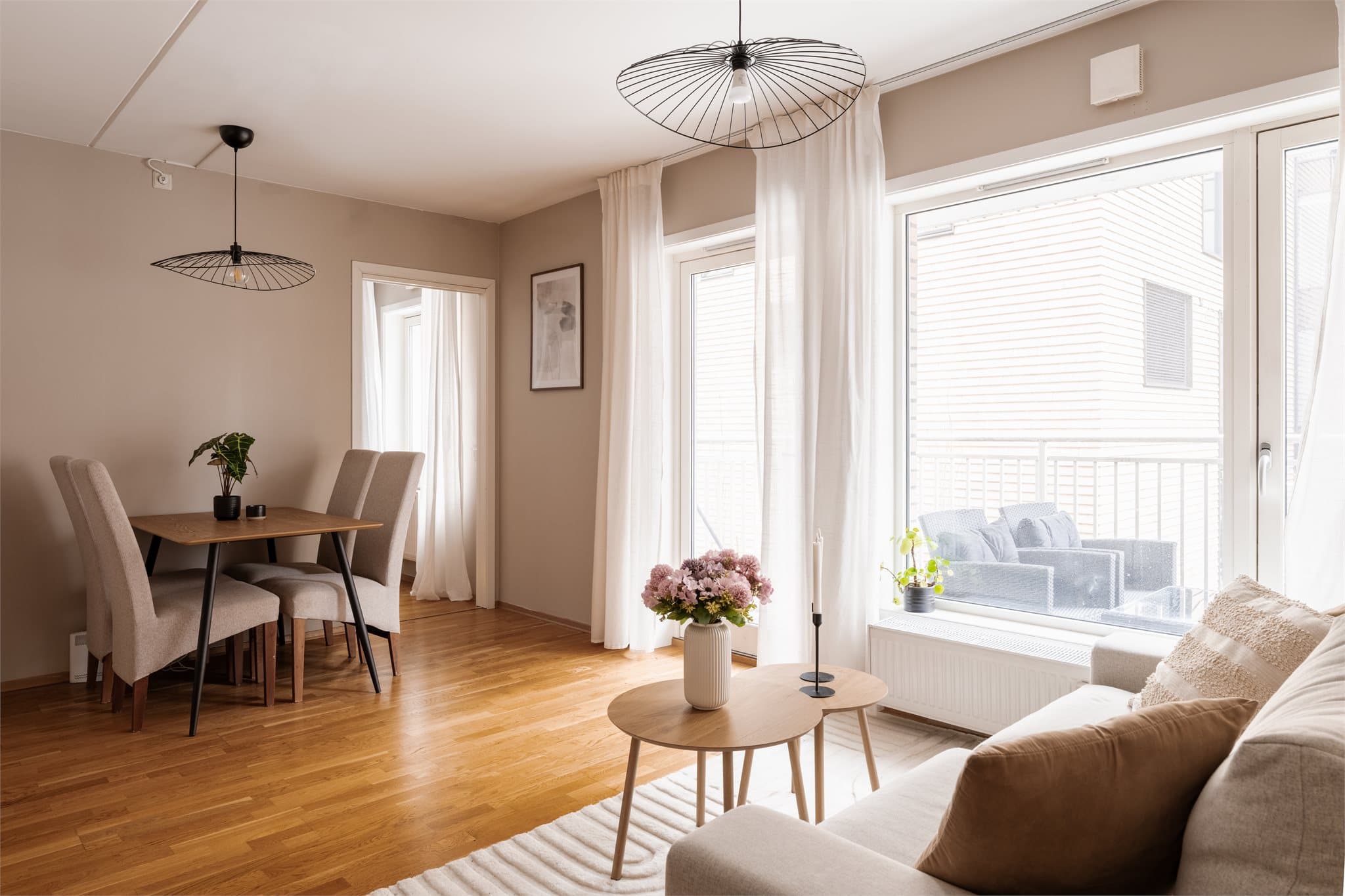 Lekker og moderne 3-roms med balkong.