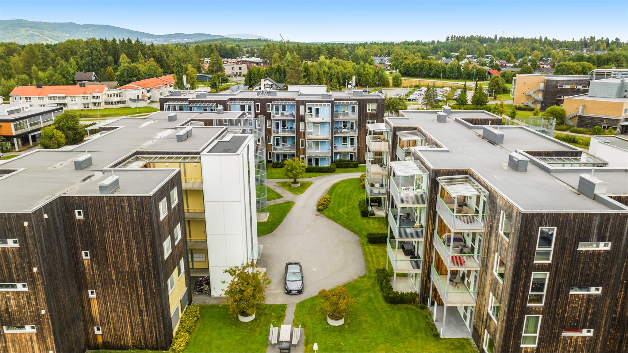 Leiligheten har en svært sentral beliggenhet i Nannestad.