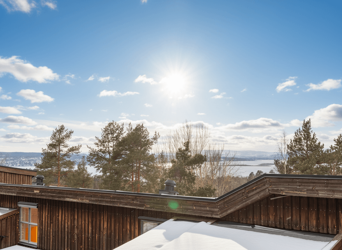 Her kan man nyte utsikten i rolige omgivelser på godværsdager.