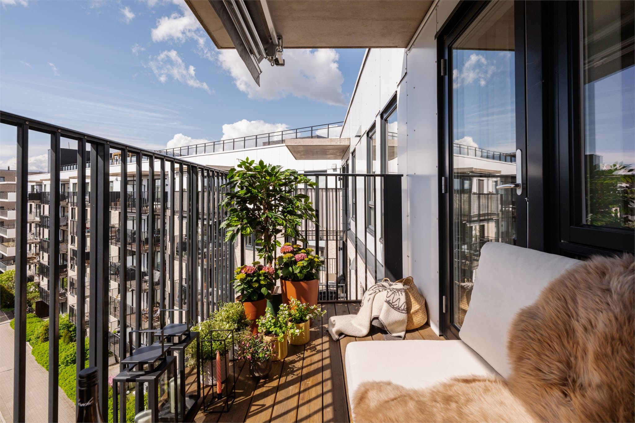 Her har dere sol store deler av dagen – et perfekt sted for grønne planter.