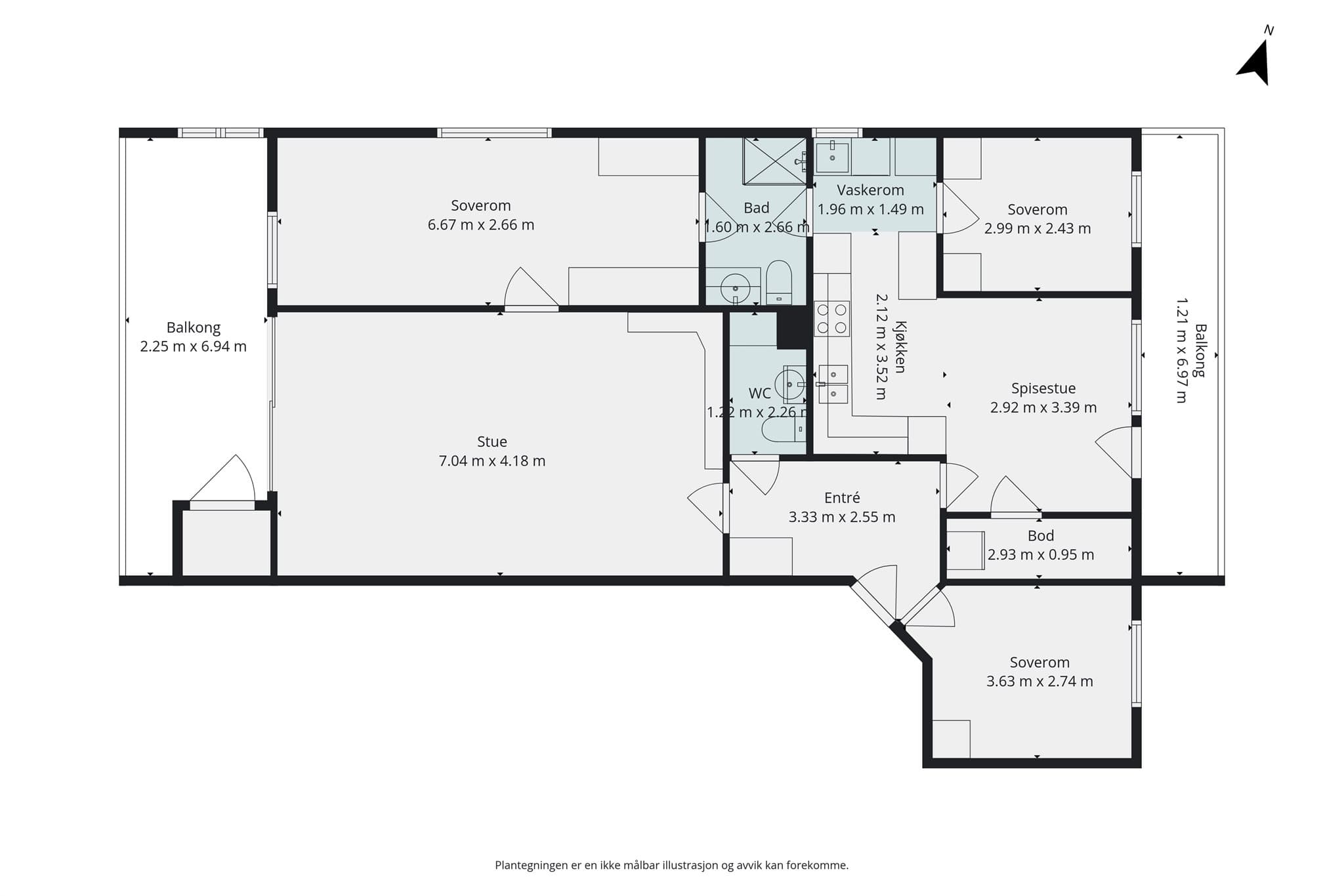 «Full circle» bokstavelig talt: Det er ikke ofte en leilighet får mer kommentarer direkte på planløsningen enn disse Starveien-leilighetene: - Kul planløsning!