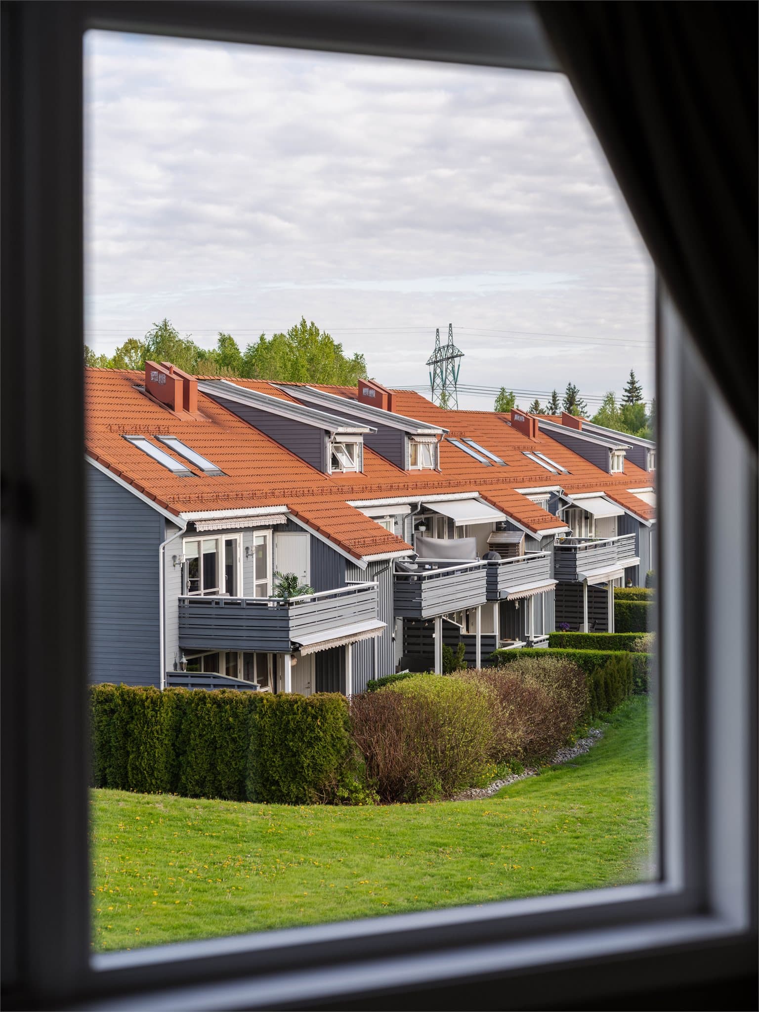 Hyggelig utsyn fra vinduet.