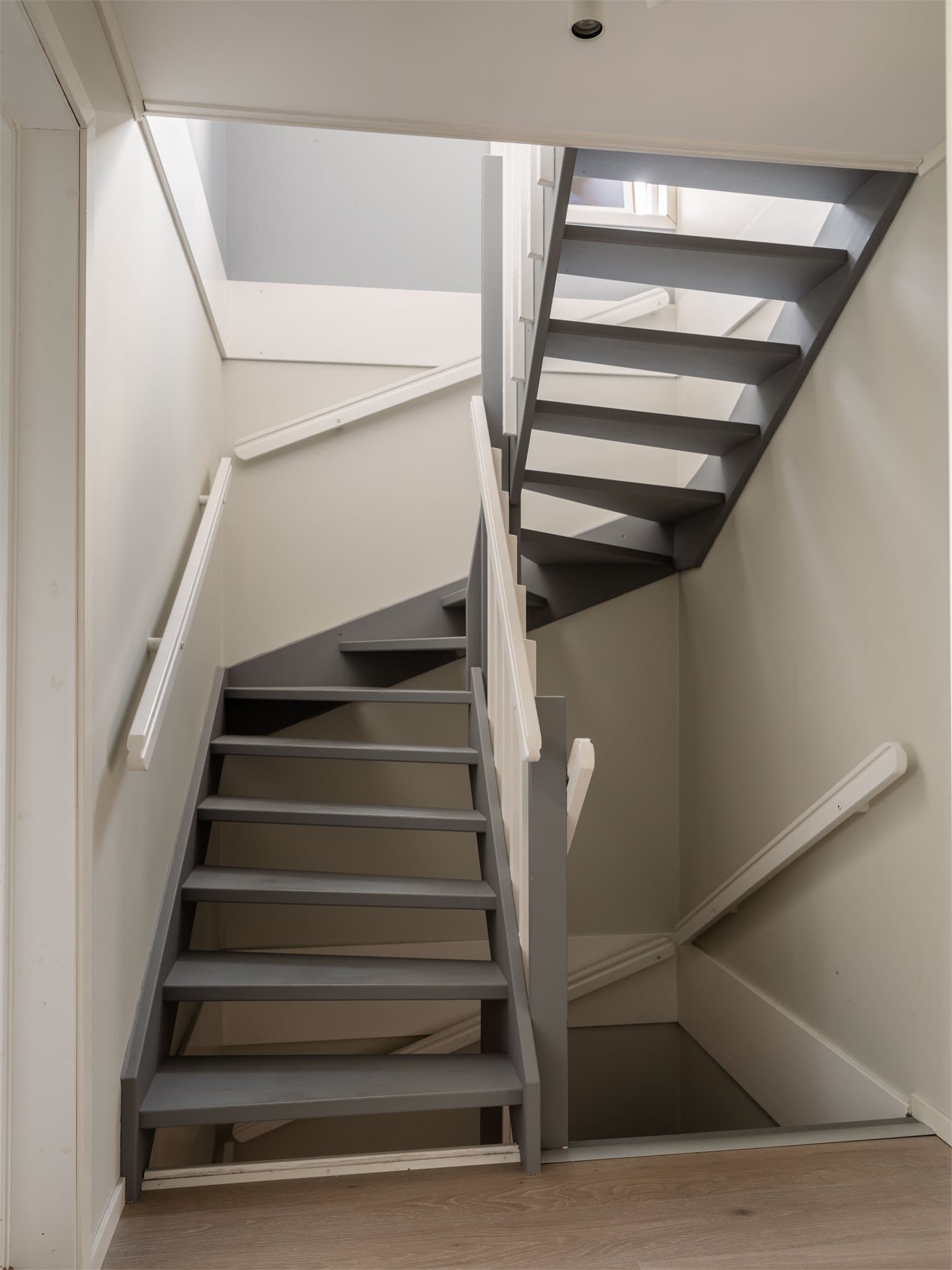 Vi tar trappen opp til loftsetasjen!