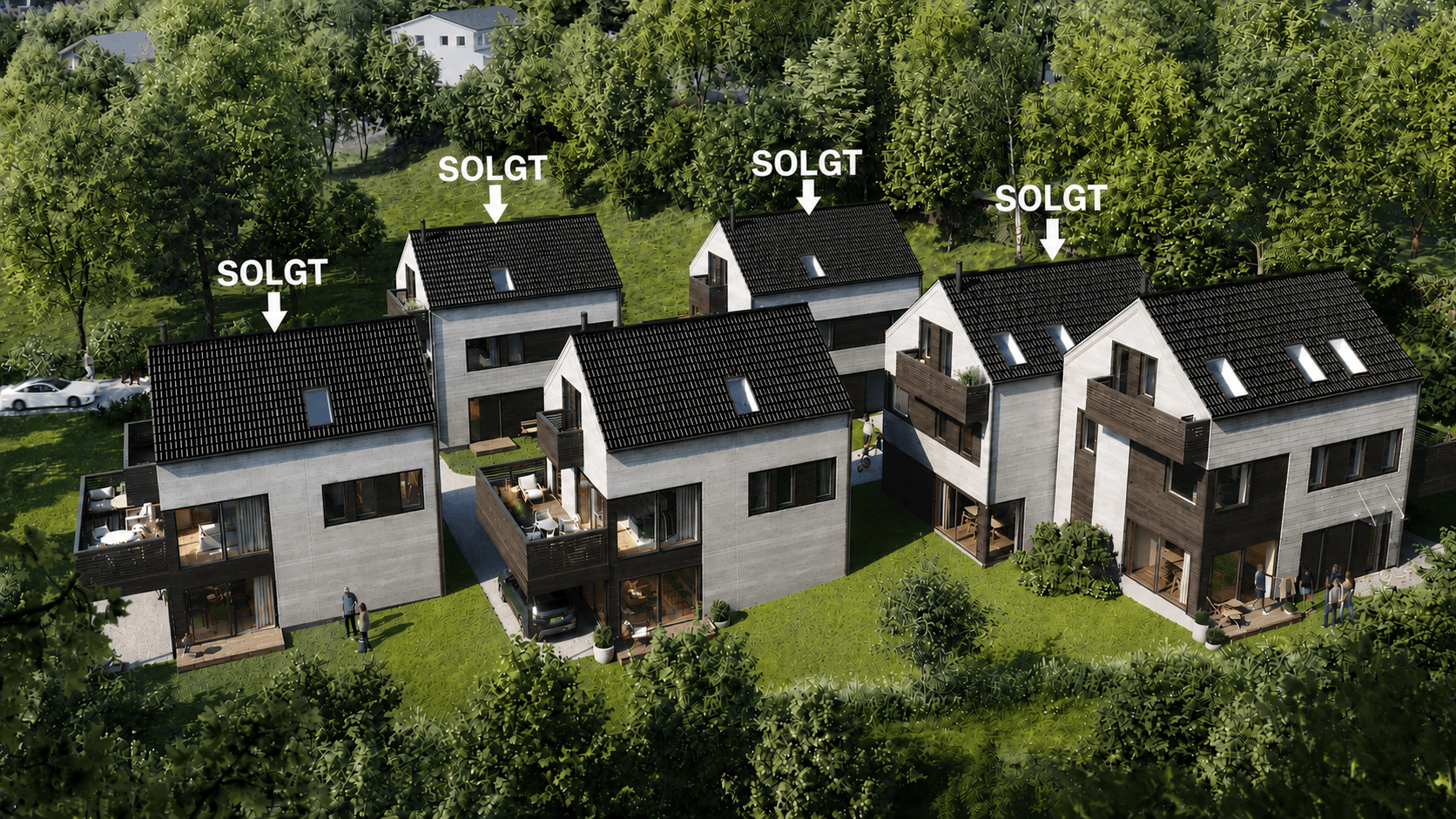 Splitter ny familiebolig med garasje, carport og høy standard! Siste mulighet - 3 av 4 frittstående eneboliger i prosjektet er solgt!