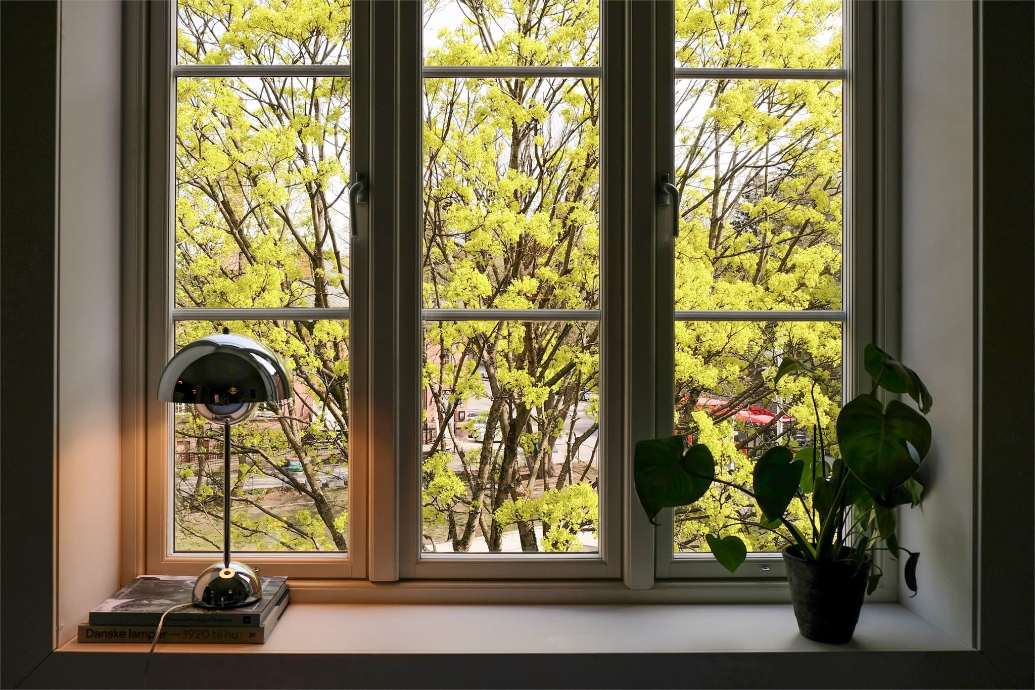 Utsyn fra stuevindu - usjenert med masse innslipp av naturlig lys.