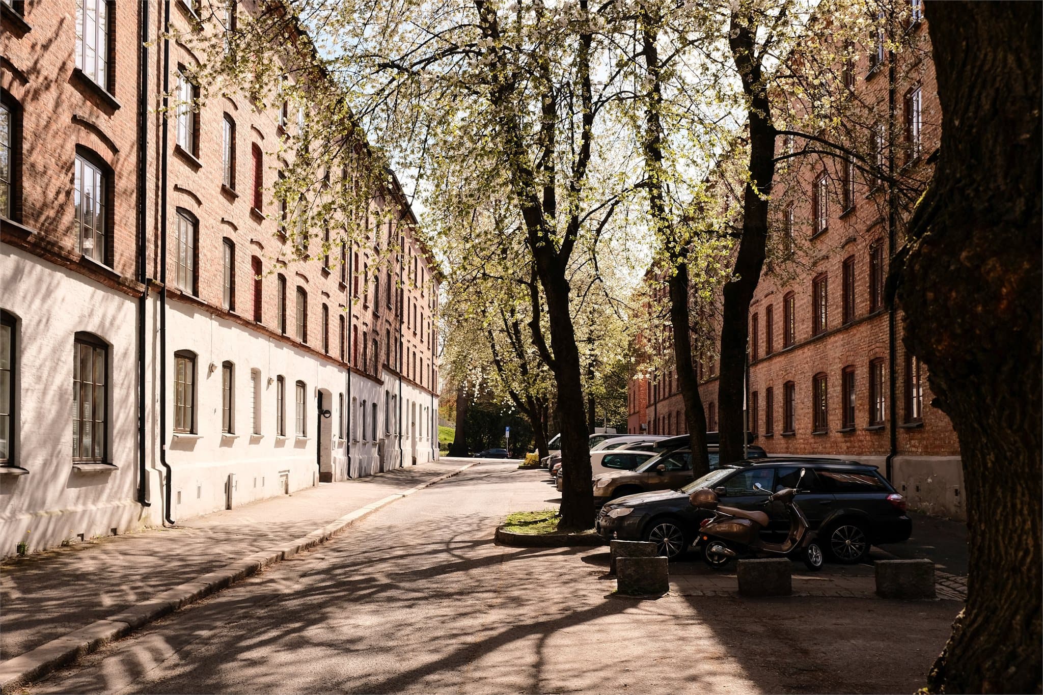 Siebkes gate er en svært skjermet og rolig enveiskjørt sidegate.