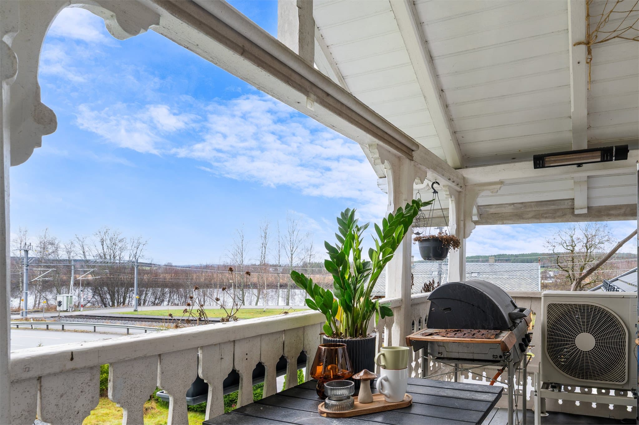 Balkong med fint utsyn.