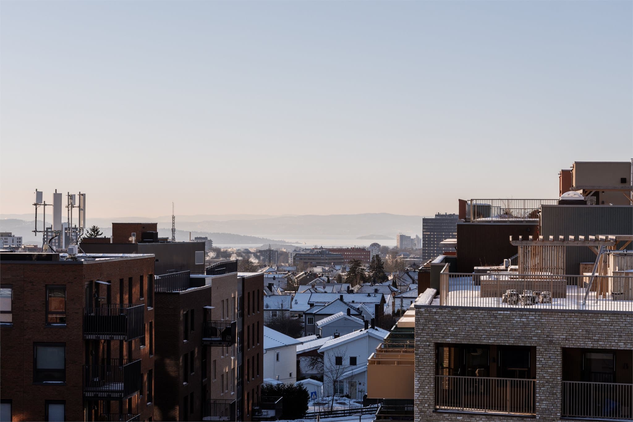 Her ser man helt ned til Oslofjorden.